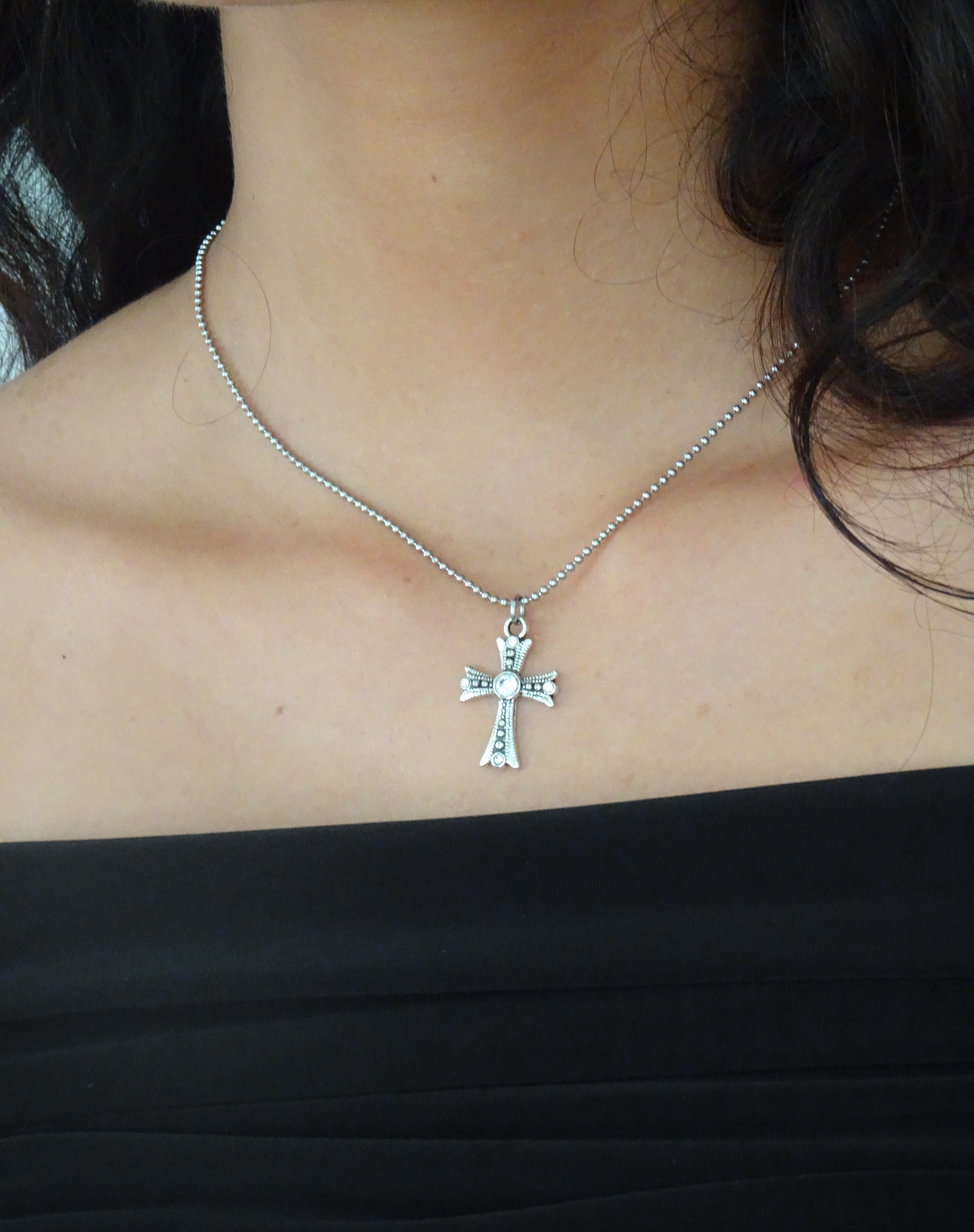 Niki Silver Cross Necklace by Gemini Jewels-Nico Sky