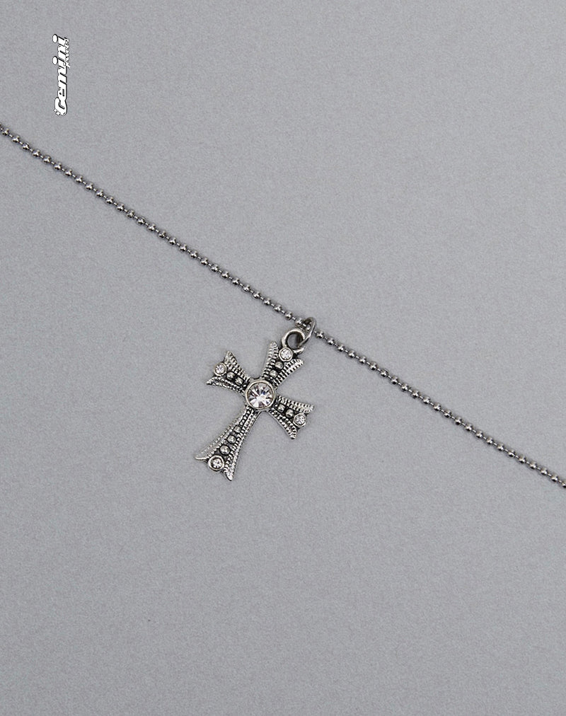 Niki Silver Cross Necklace by Gemini Jewels-Nico Sky