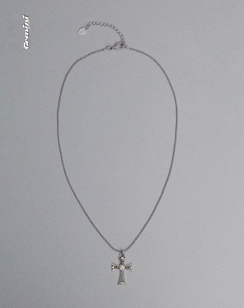 Niki Silver Cross Necklace by Gemini Jewels-Nico Sky