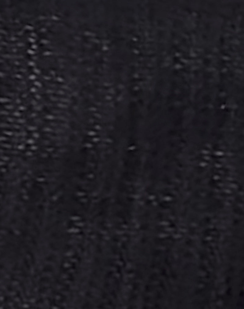 Nobila Shrug Top in Black-Nico Sky