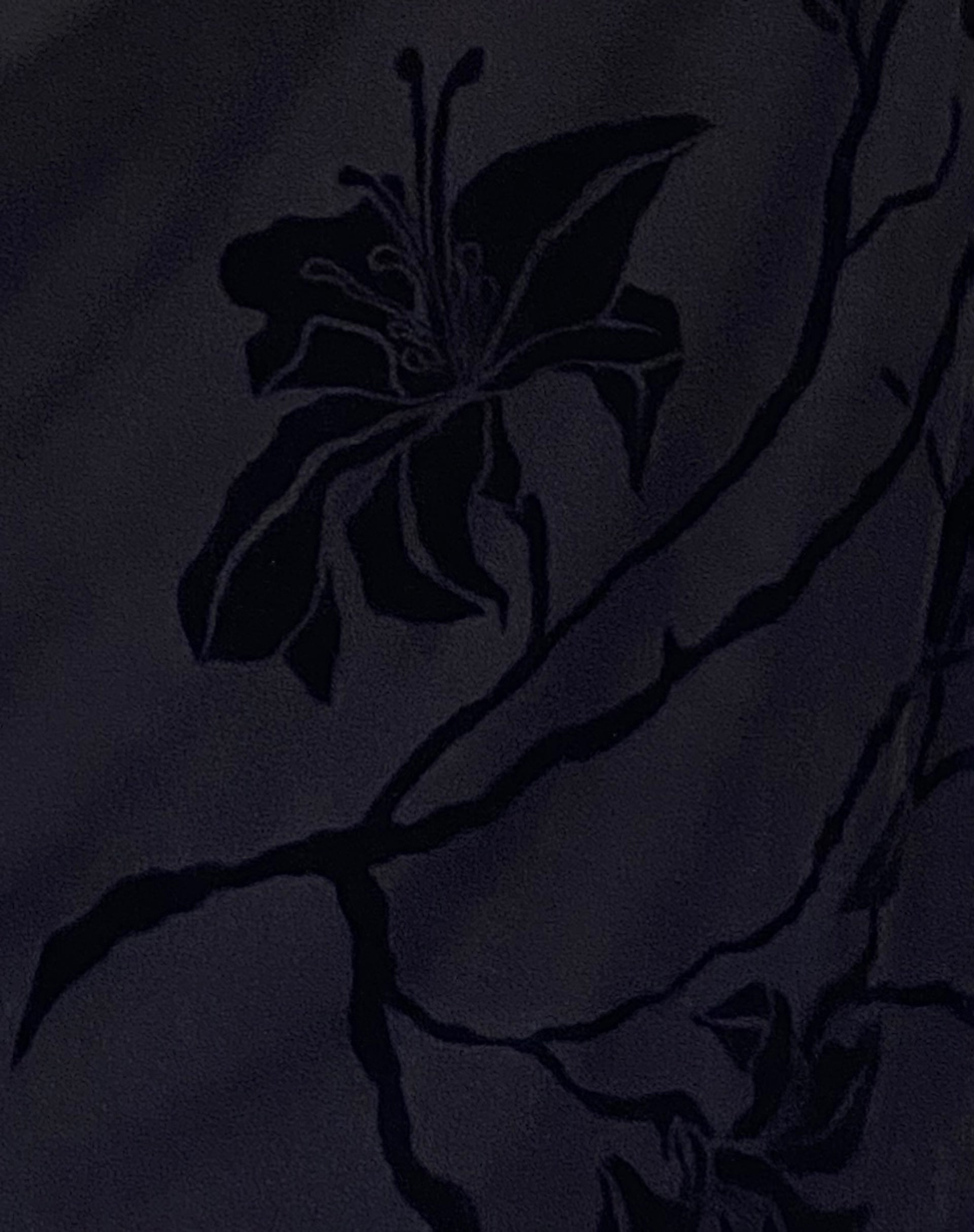 Nodu Maxi Dress in Orchids Flock Black-Nico Sky