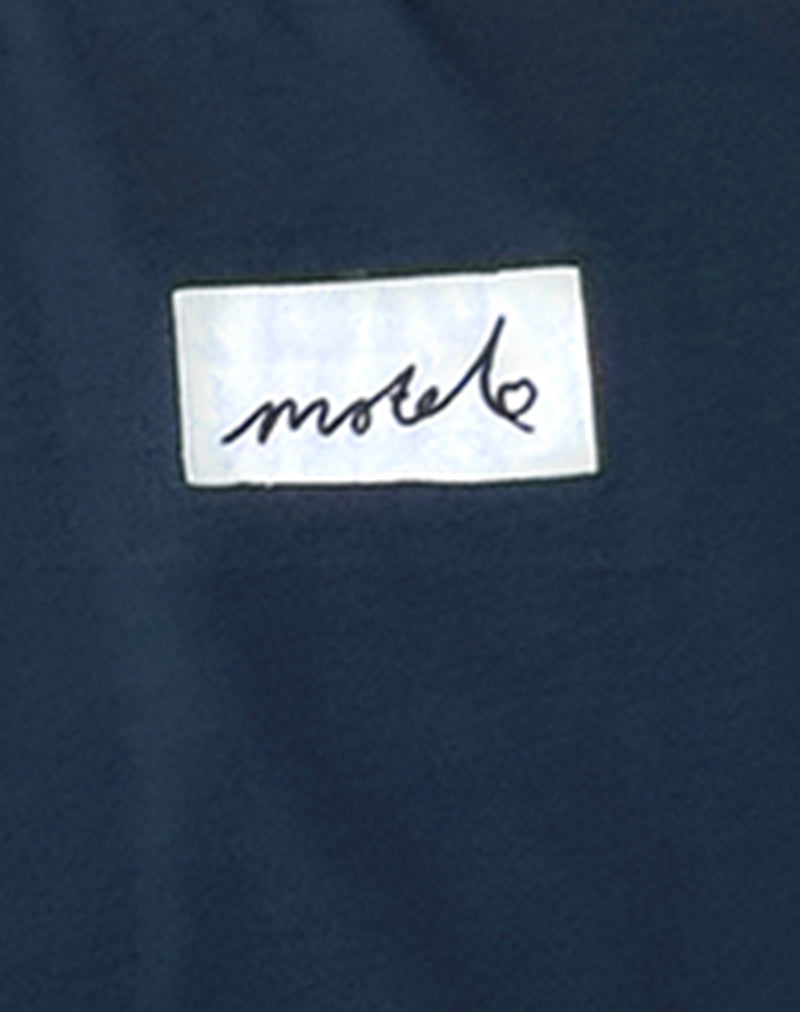 Nola Totebag in Navy with Motel Love Embroidery-Nico Sky