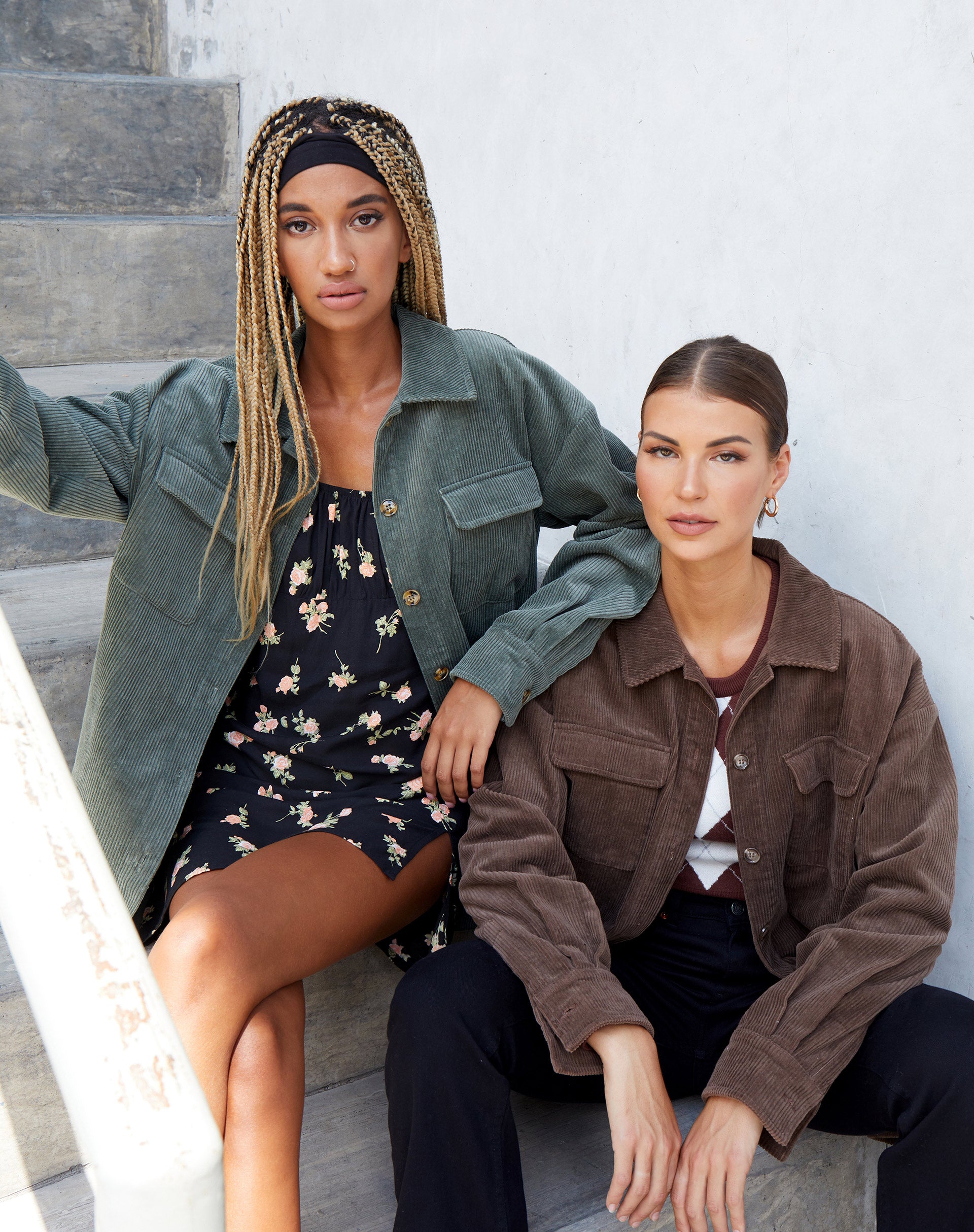 Marcy Shirt in Corduroy Brown-Nico Sky