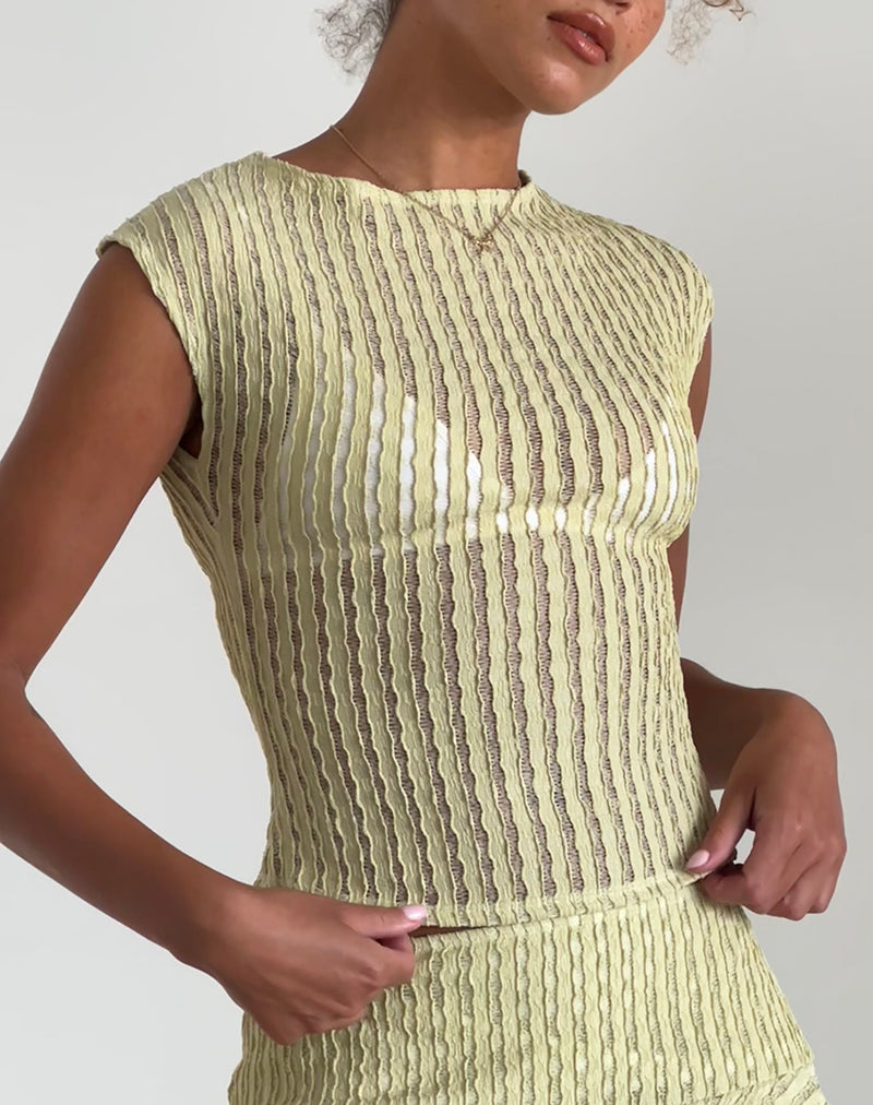 Nova Top in Crinkle Sage-Nico Sky