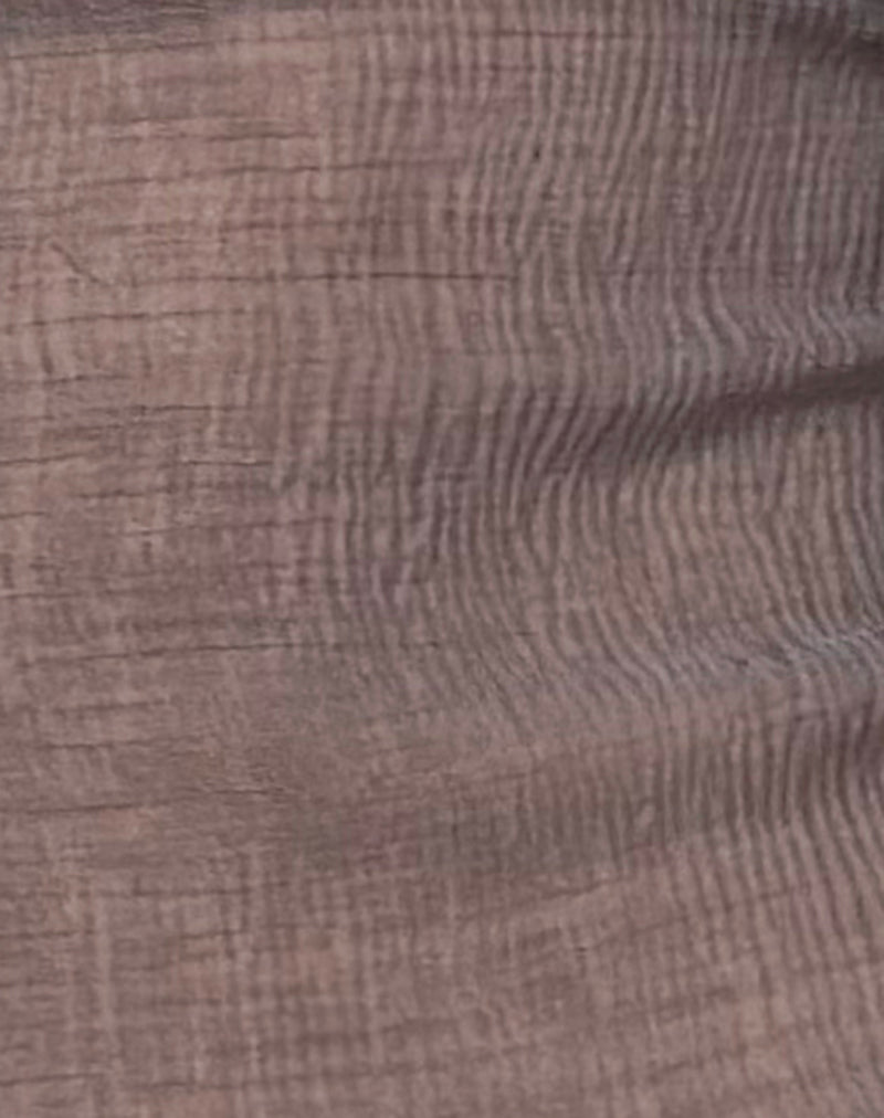 Nova Top in Grey Crinkle Chiffon-Nico Sky