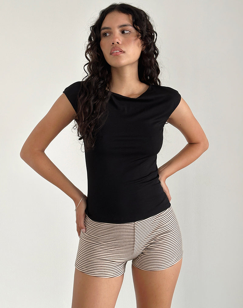 Nova Top in Jersey Black-Nico Sky