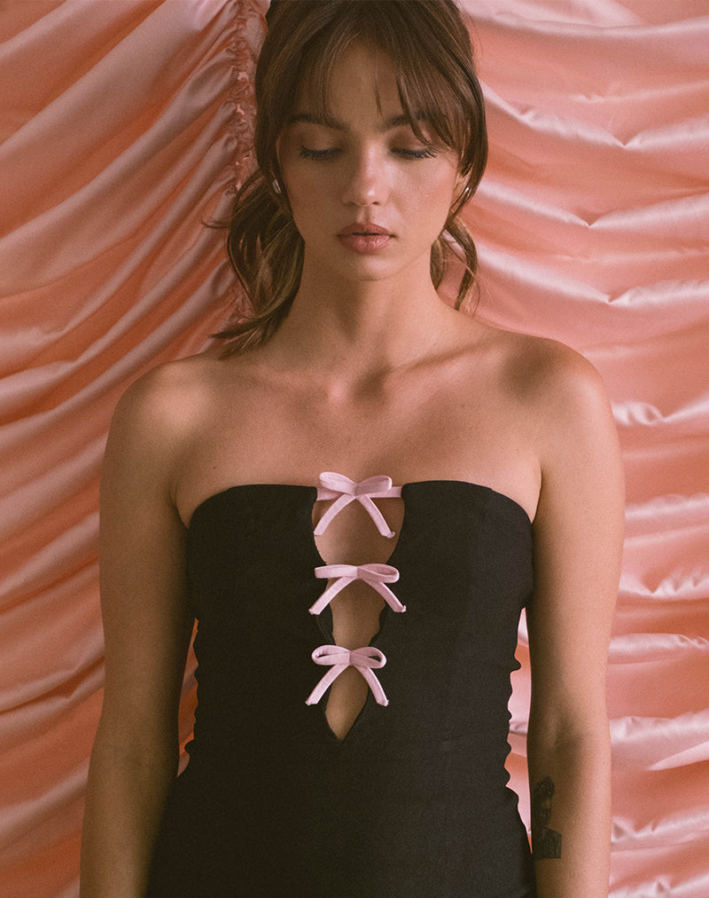 Novara Mini Dress in Black-Nico Sky