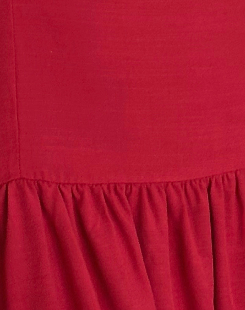 Ohayo Mini Dress in Adrenaline Red-Nico Sky