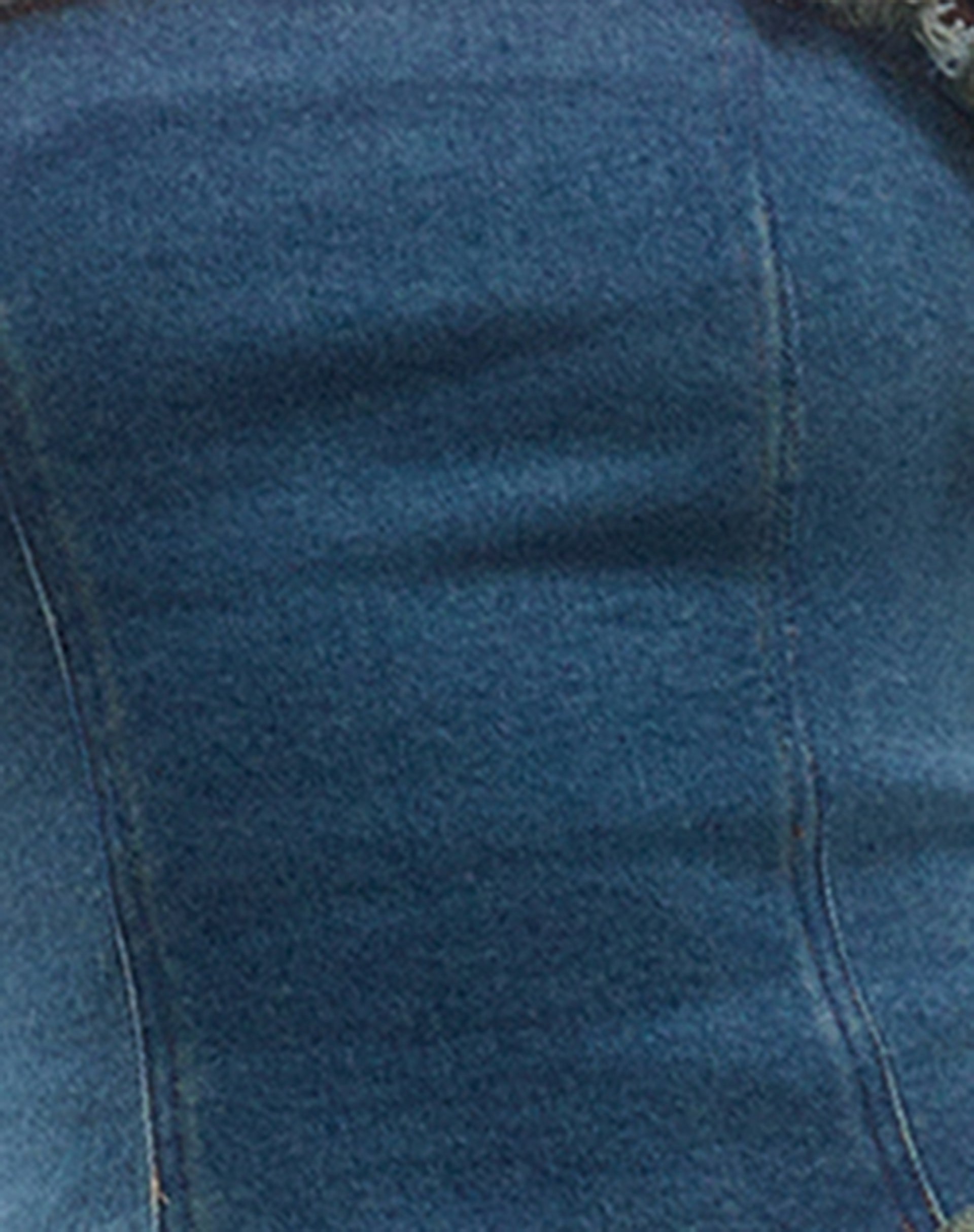 Omas Denim Bandeau Top in Brown Blue Acid Wash-Nico Sky