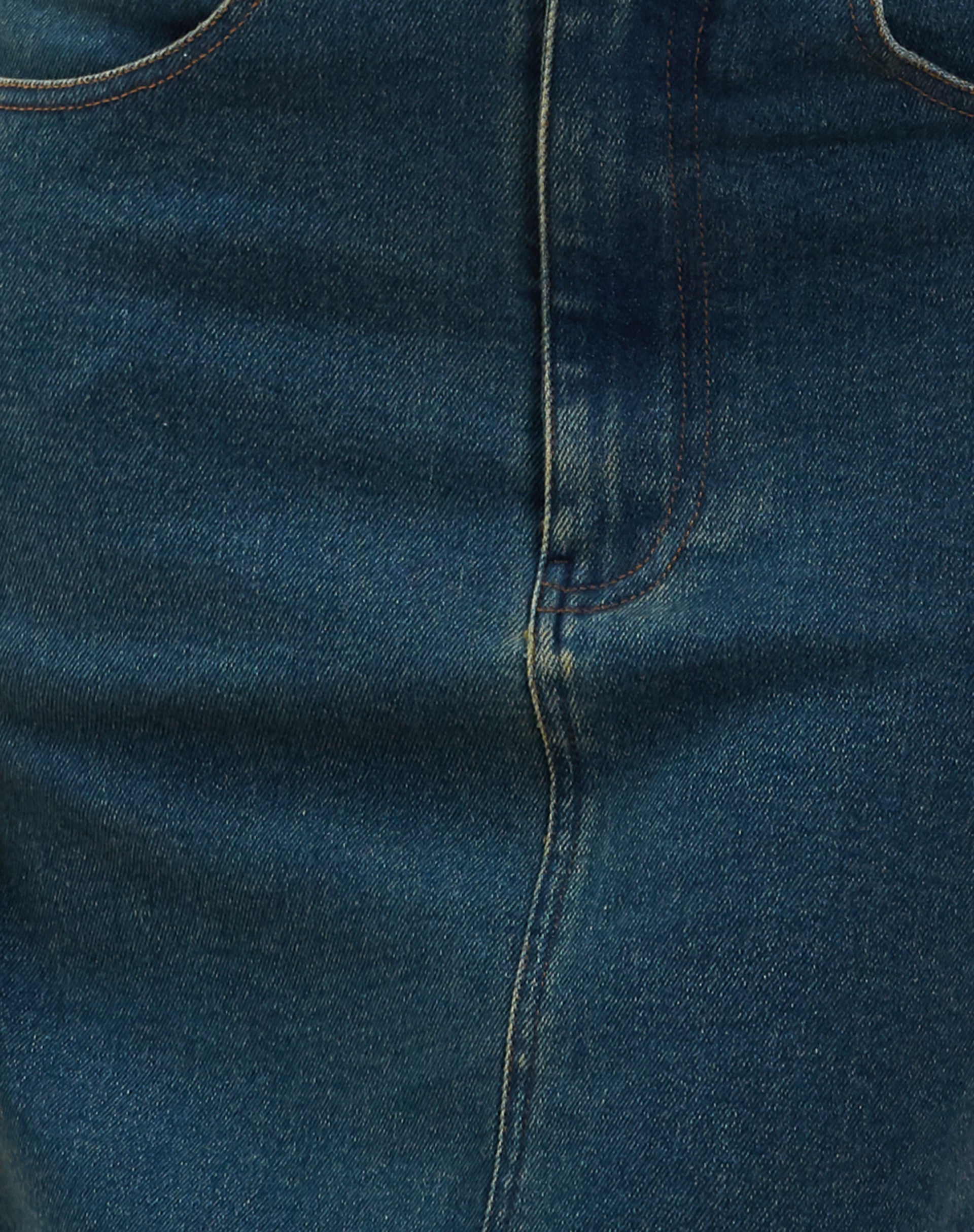 Zaenap Frayed Denim Maxi Skirt in Brown Blue Acid-Nico Sky