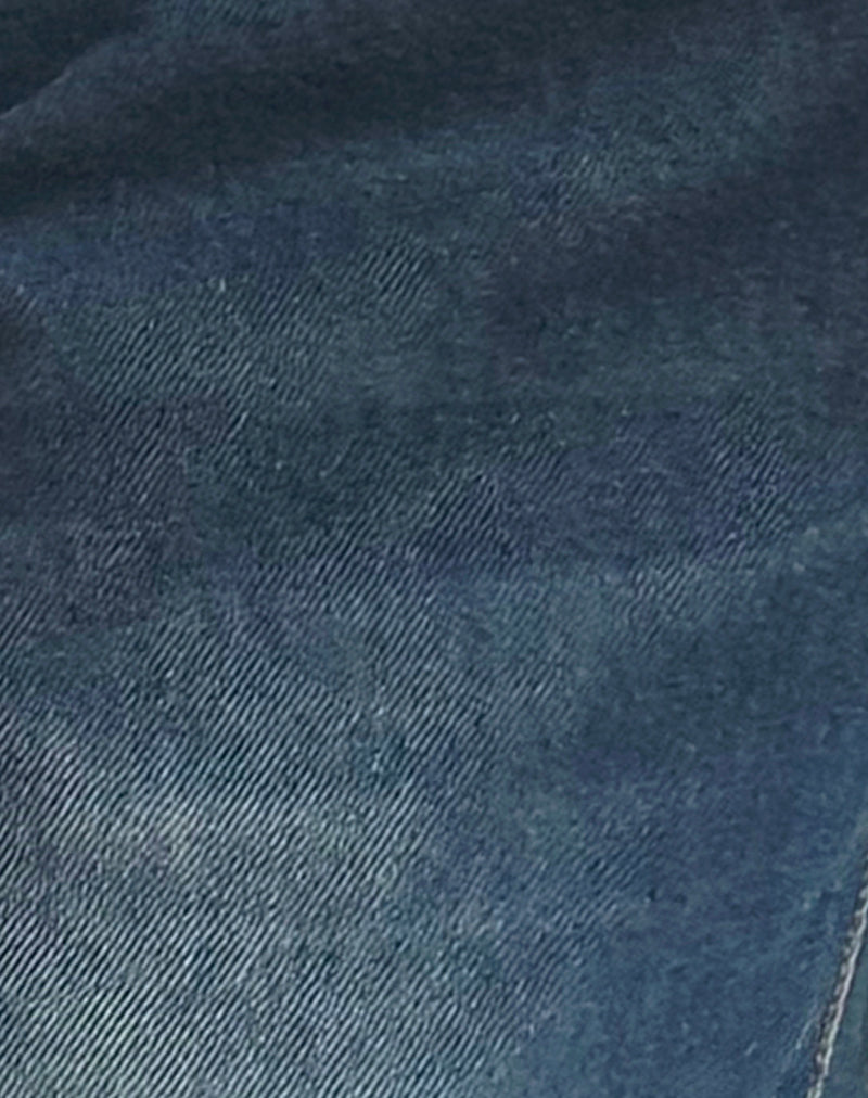 Oversized Dad Low Rise Jeans in Dark Vintage-Nico Sky