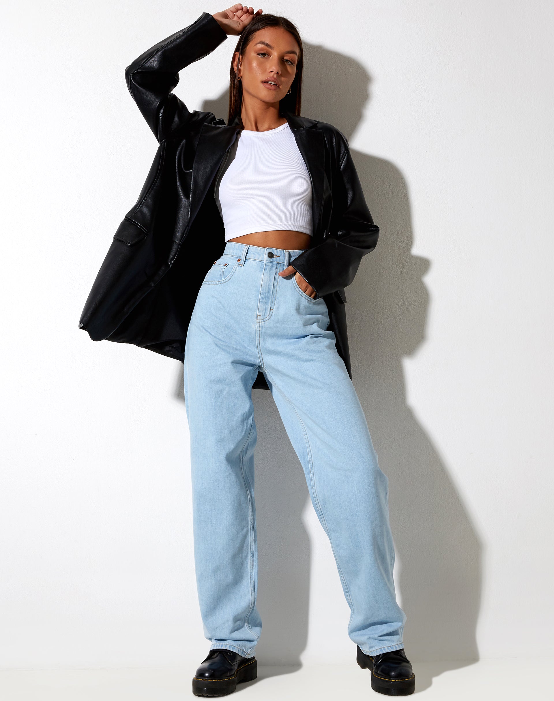 Parallel Jeans in Super Light Wash-Nico Sky
