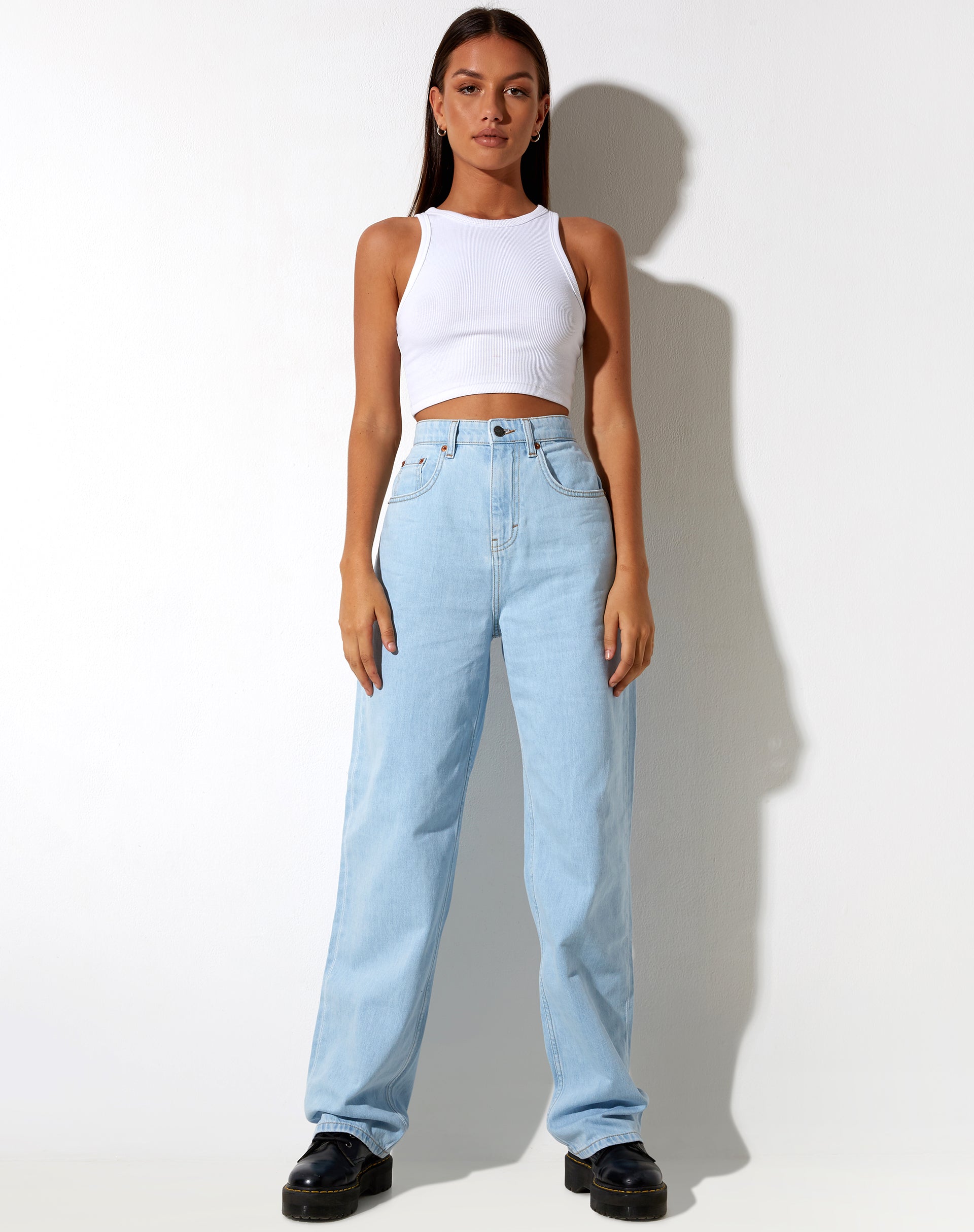 Parallel Jeans in Super Light Wash-Nico Sky