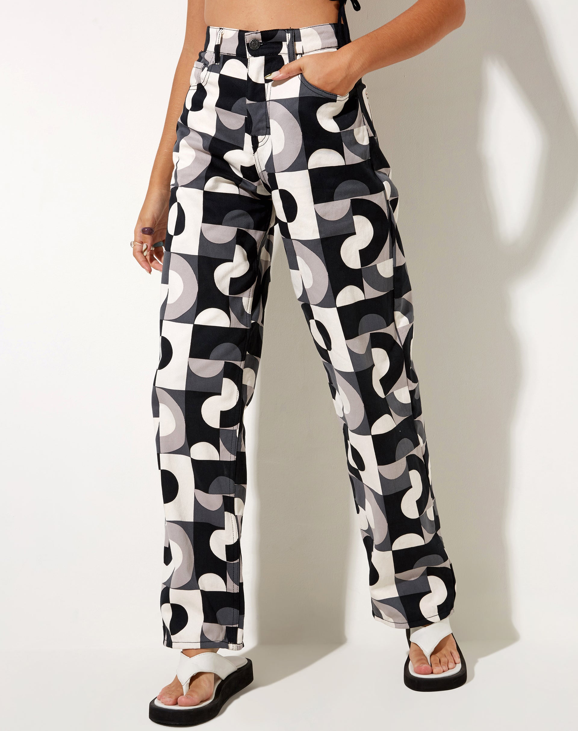 Parallel Jeans in Retro Optic Spot-Nico Sky