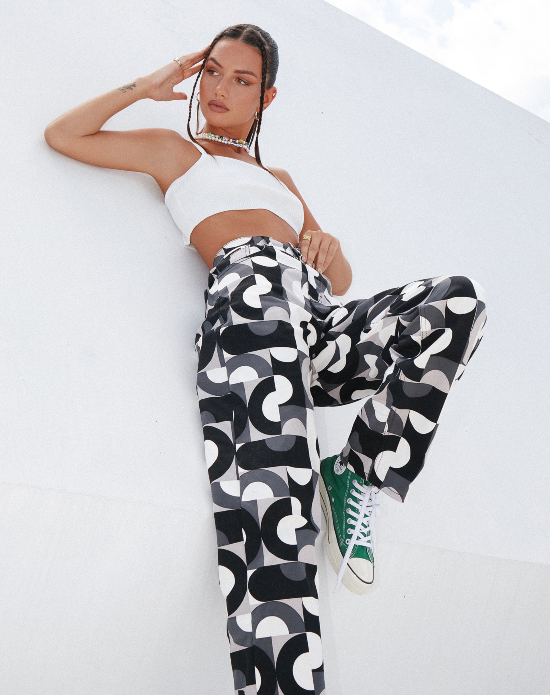 Parallel Jeans in Retro Optic Spot-Nico Sky