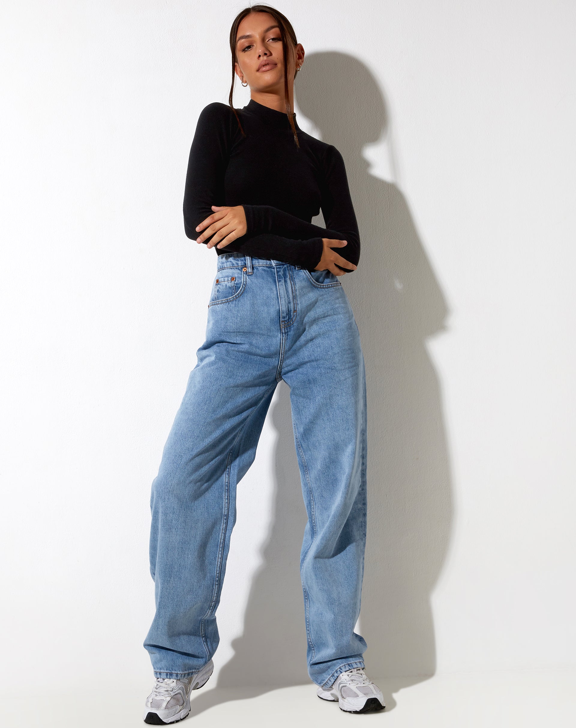 Parallel Jeans in Tonal Light Wash Blue-Nico Sky