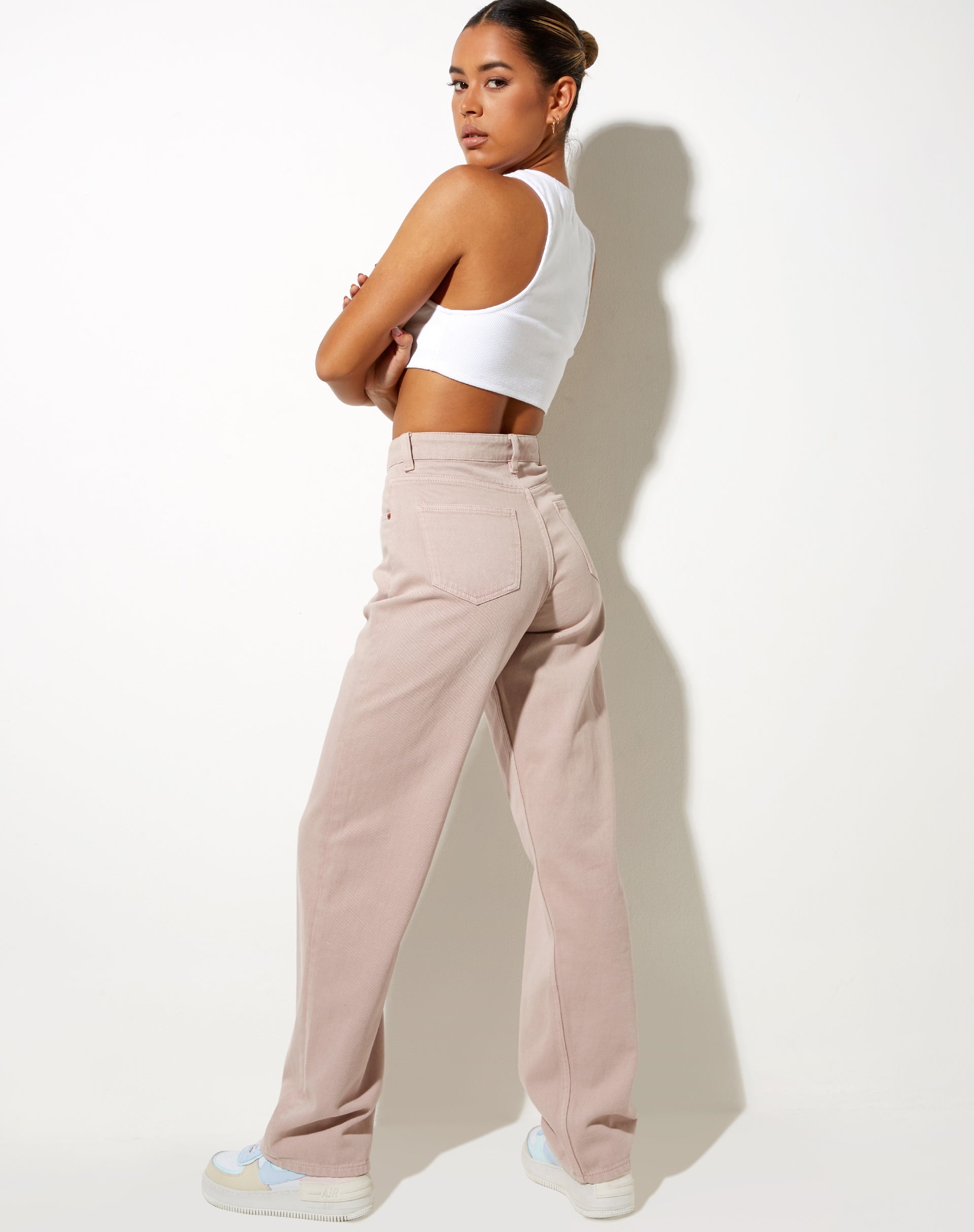 Parallel Jeans in Washed Lilac-Nico Sky