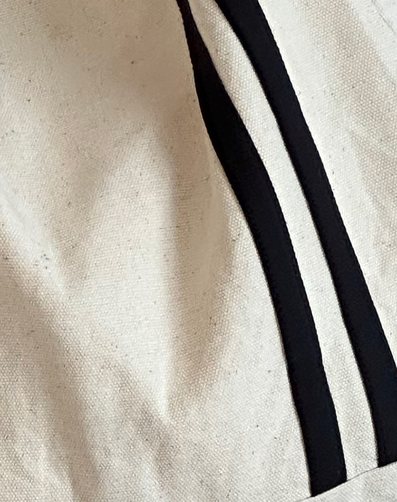 Pardi Canvas Bag in Ecru with Black Stripe-Nico Sky