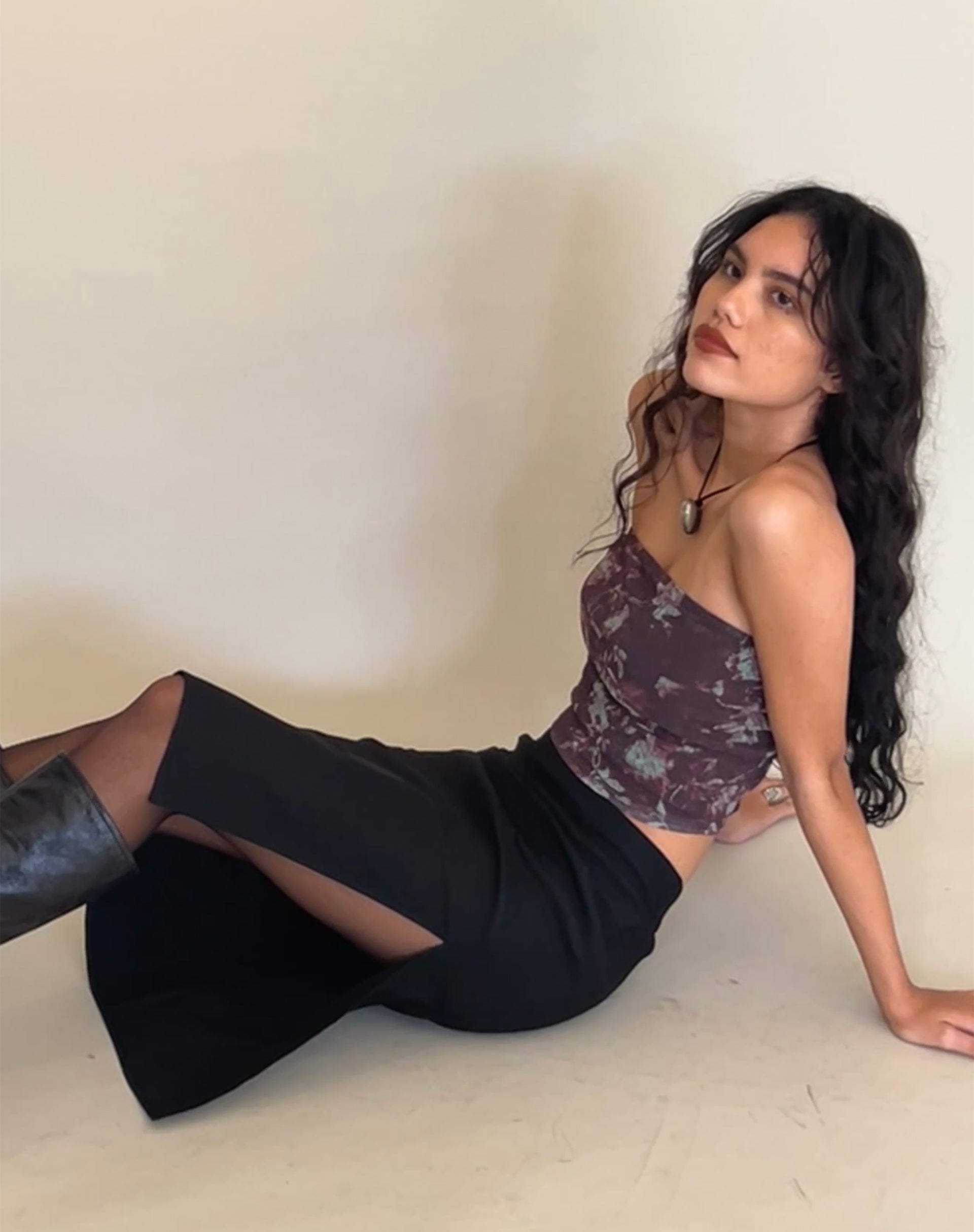 Sekoji Midi Skirt in Black-Nico Sky