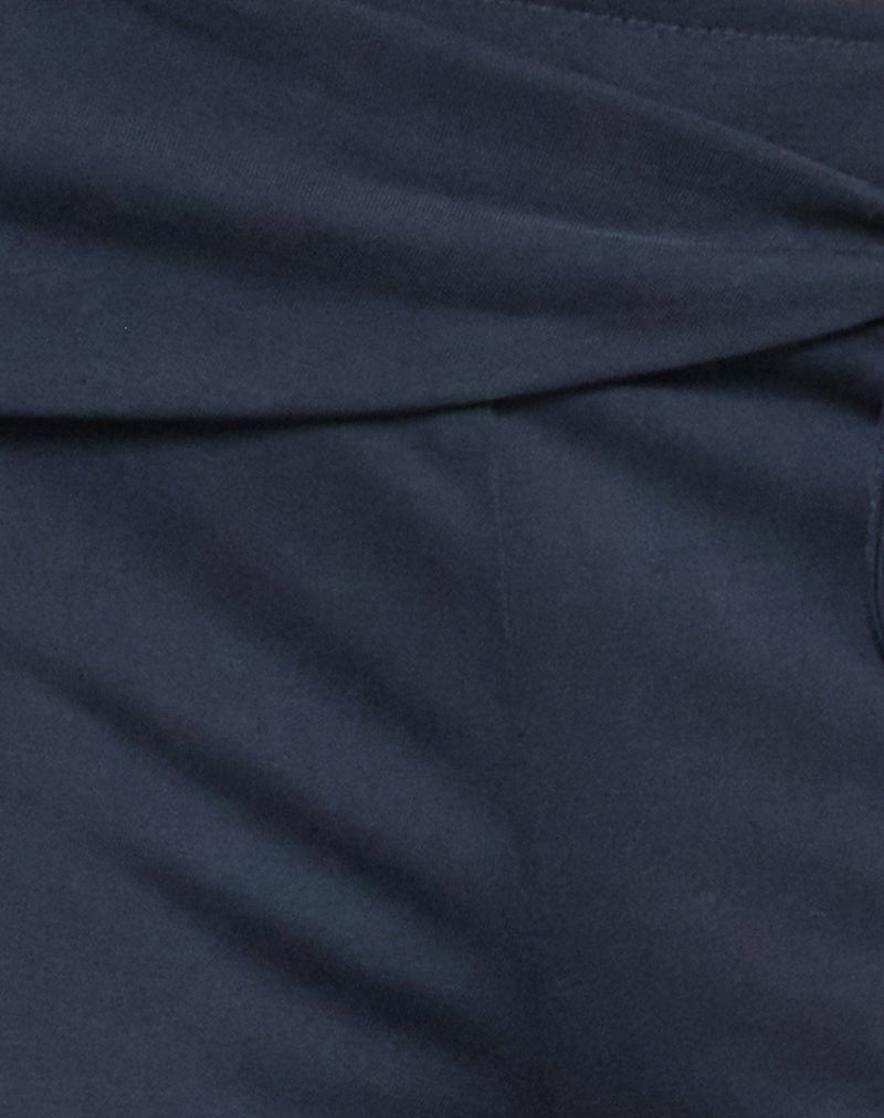 Donata Trouser in Ocean Storm with Belt-Nico Sky