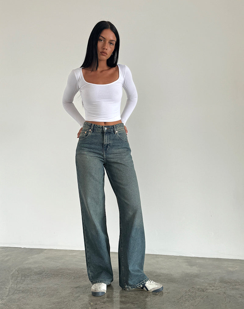 Parallel Jeans in Brown and Blue Acid-Nico Sky