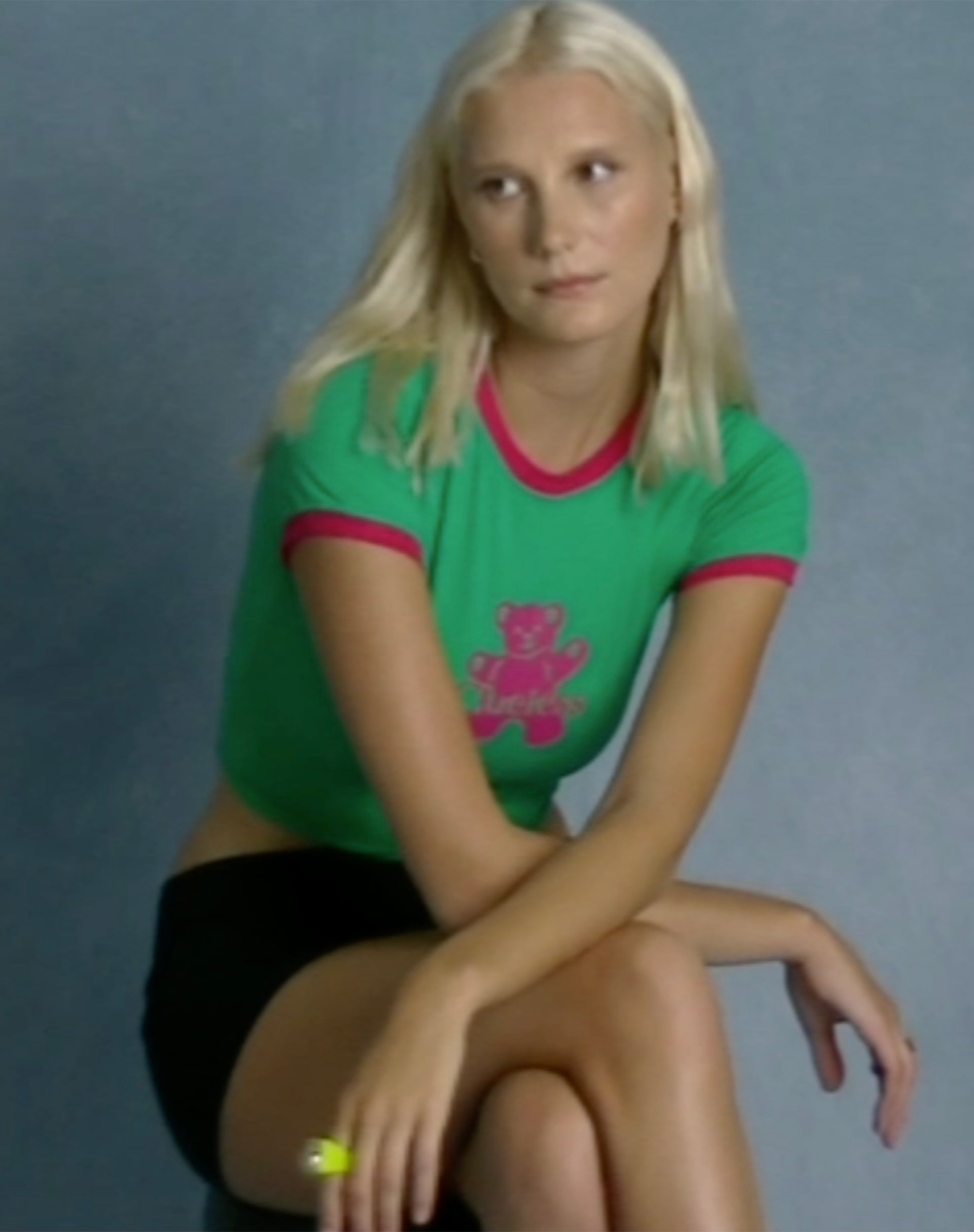 Babe Tee in Fun Green Teddy Cuddle-Nico Sky