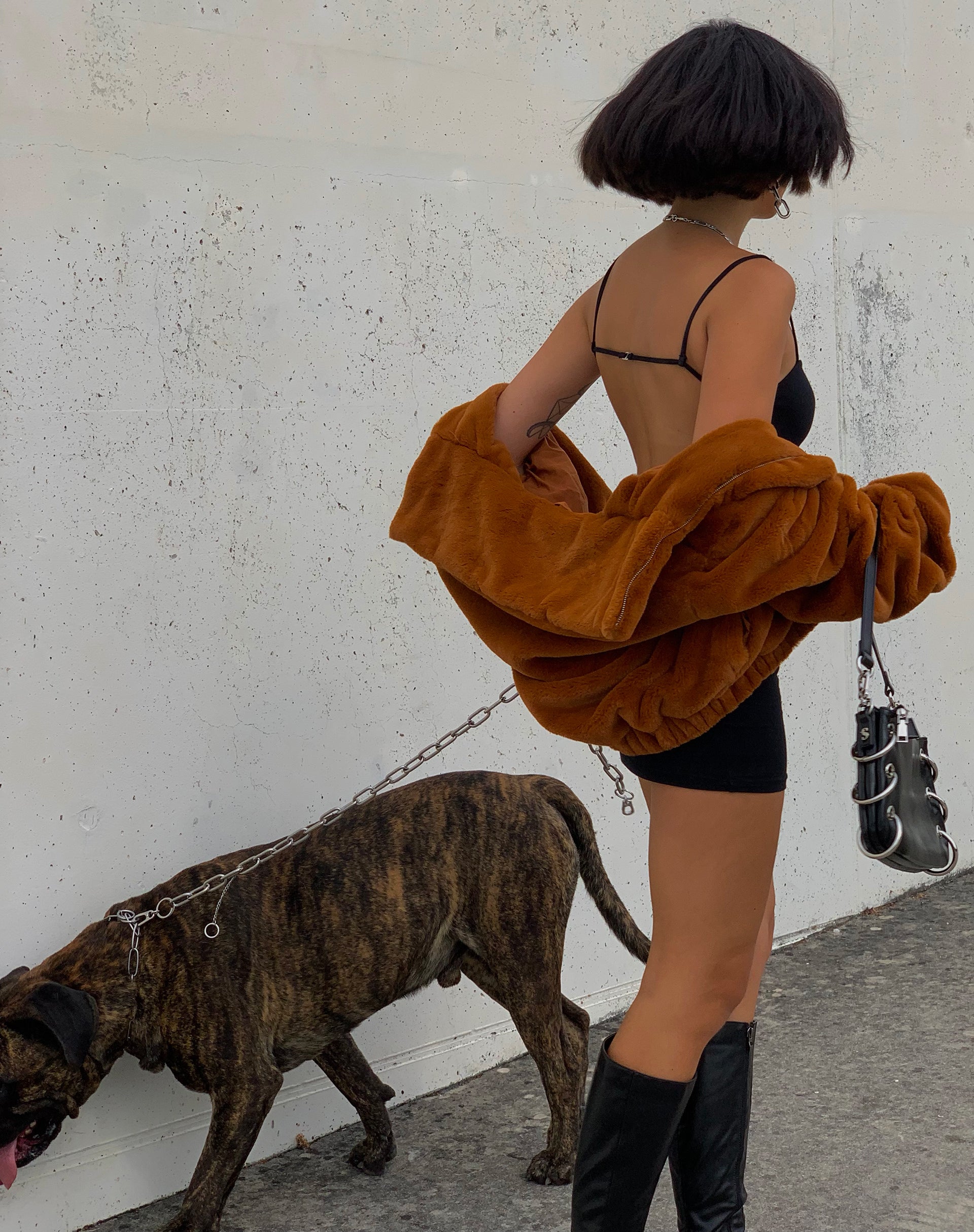 Atsa Jacket in Brown-Nico Sky