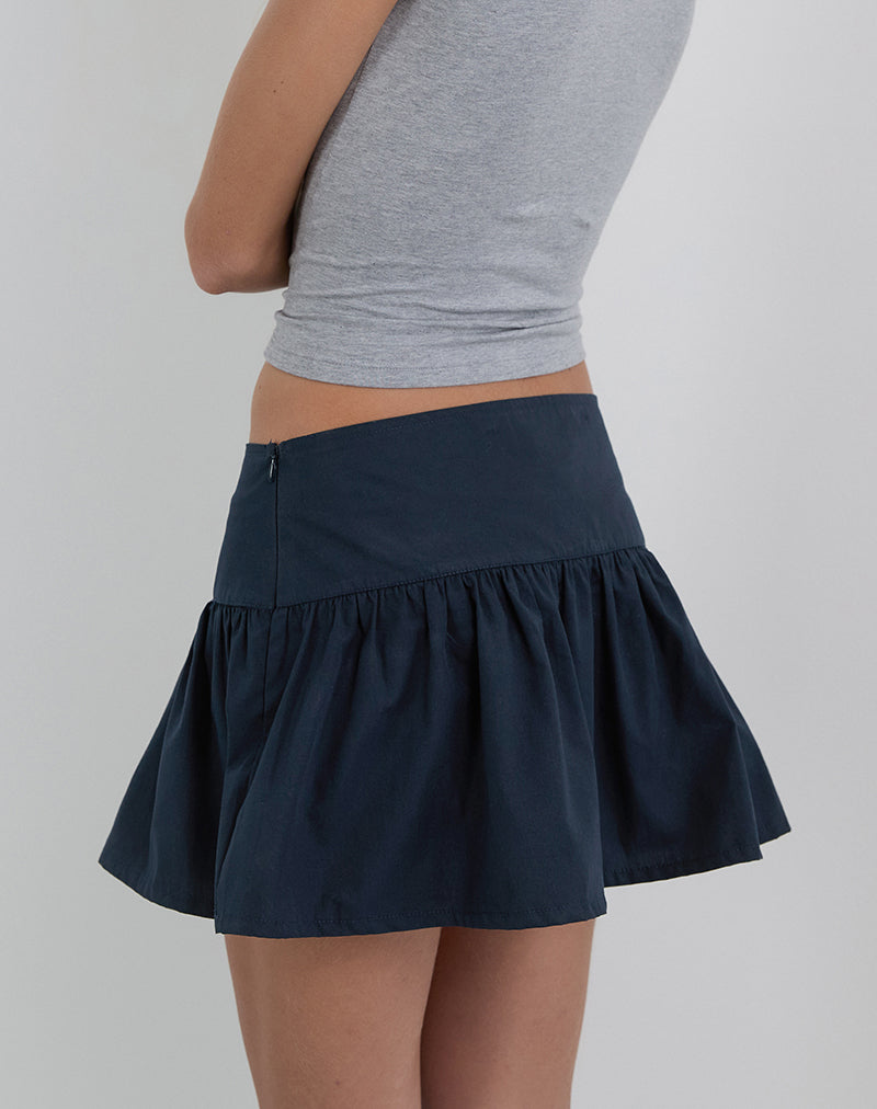 Rafta Skirt in Dark Navy-Nico Sky