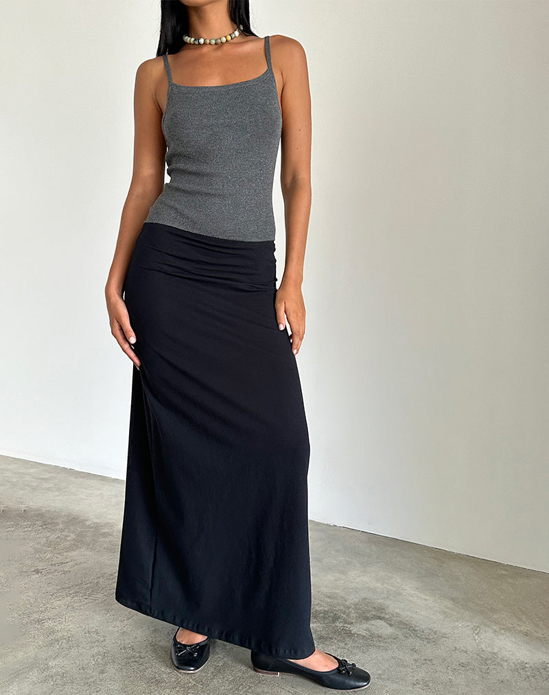 Liana Maxi Skirt in Black-Nico Sky
