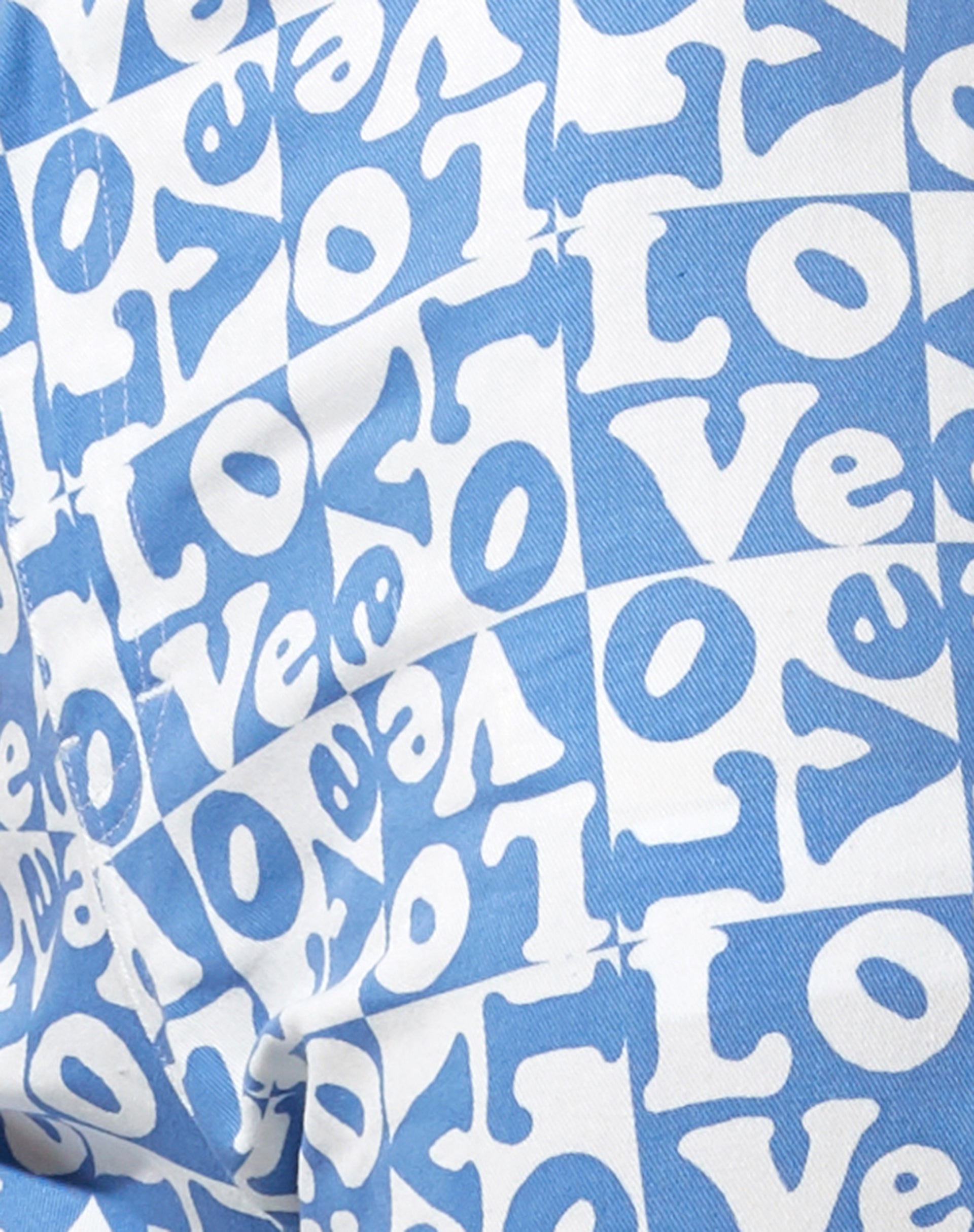 Zoven Trouser in Love Checker Blue-Nico Sky