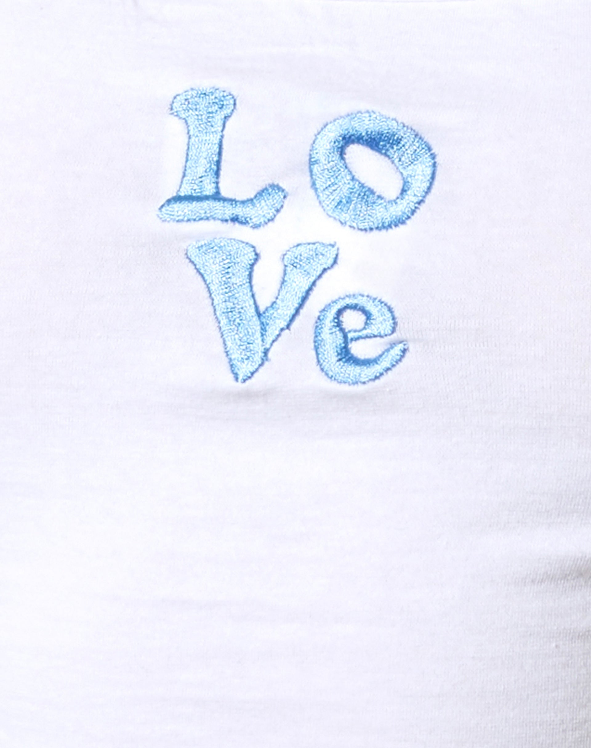 Rawi Crop Top in White Love-Nico Sky