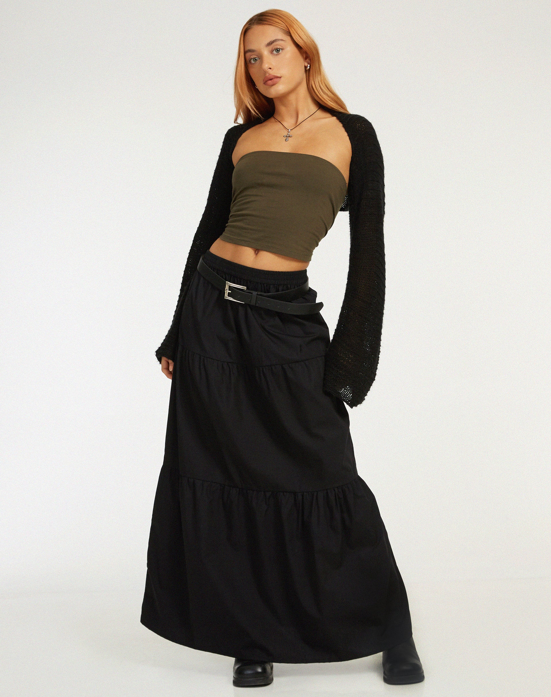 Remax Maxi Skirt in Black-Nico Sky