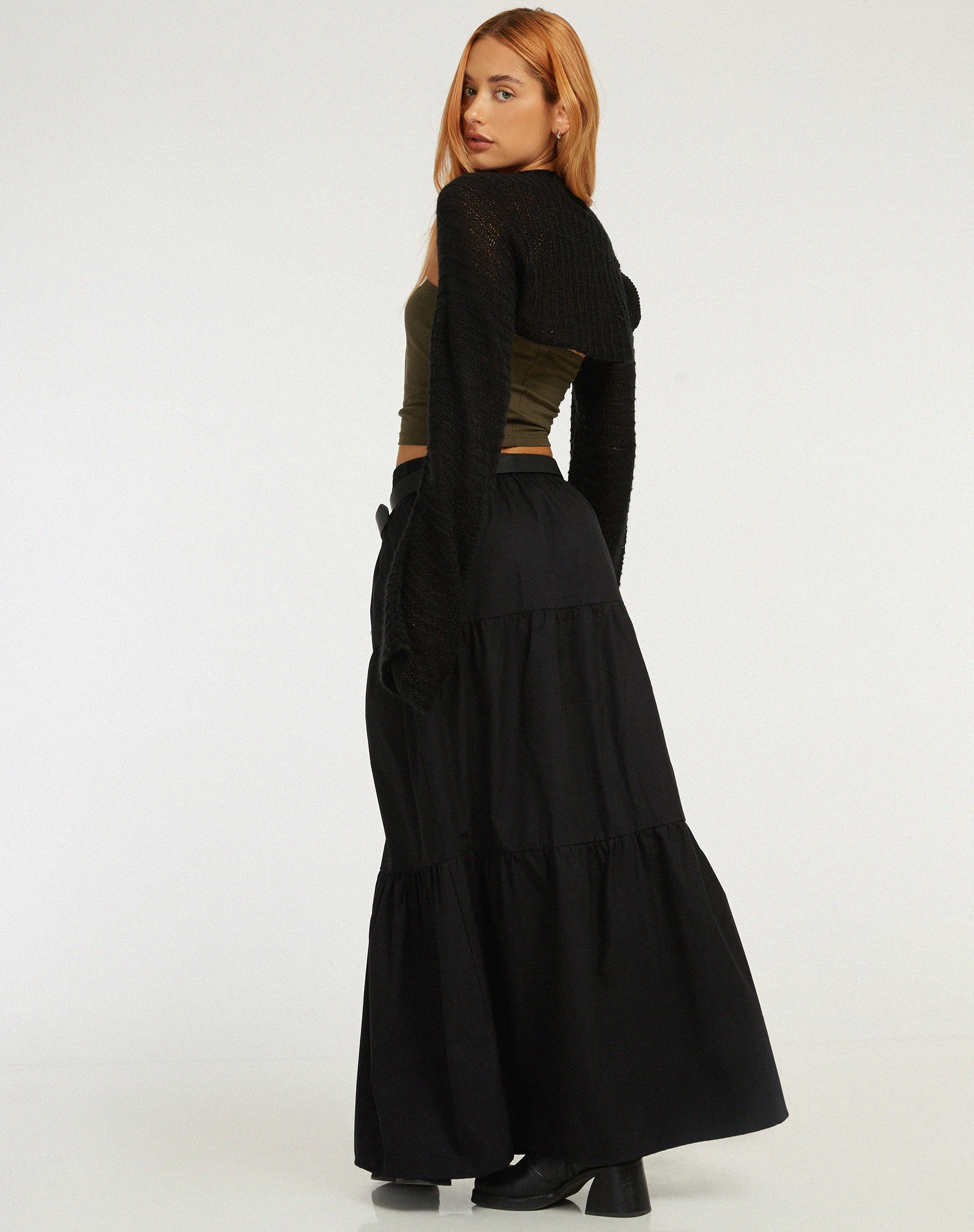 Remax Maxi Skirt in Black-Nico Sky