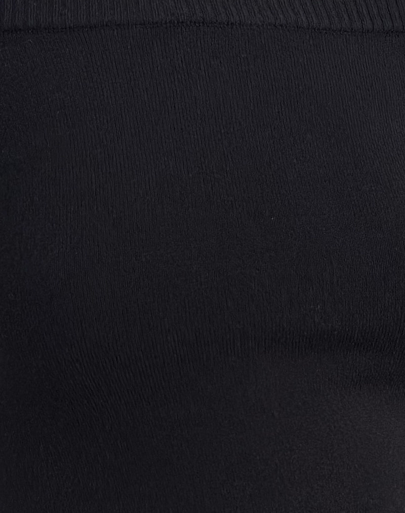 Renie Bardot Top in Black Knit-Nico Sky