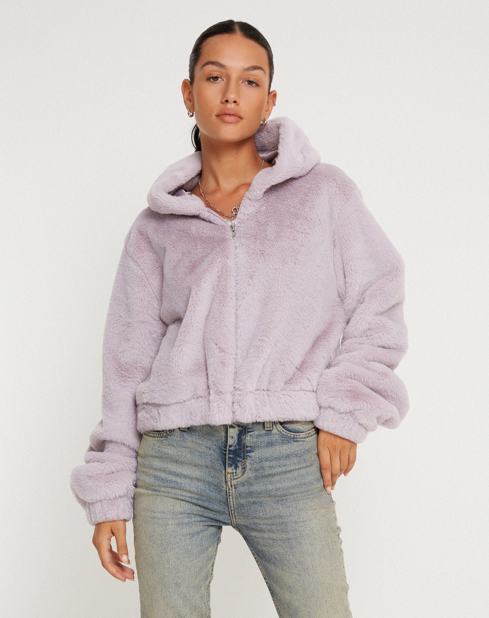 Banowa Zip Up Jacket in Lilac-Nico Sky