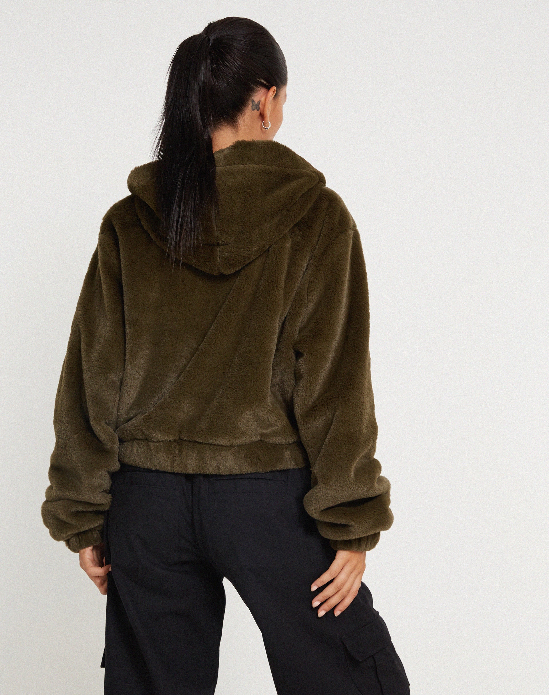 Banowa Zip Up Jacket in Olive-Nico Sky