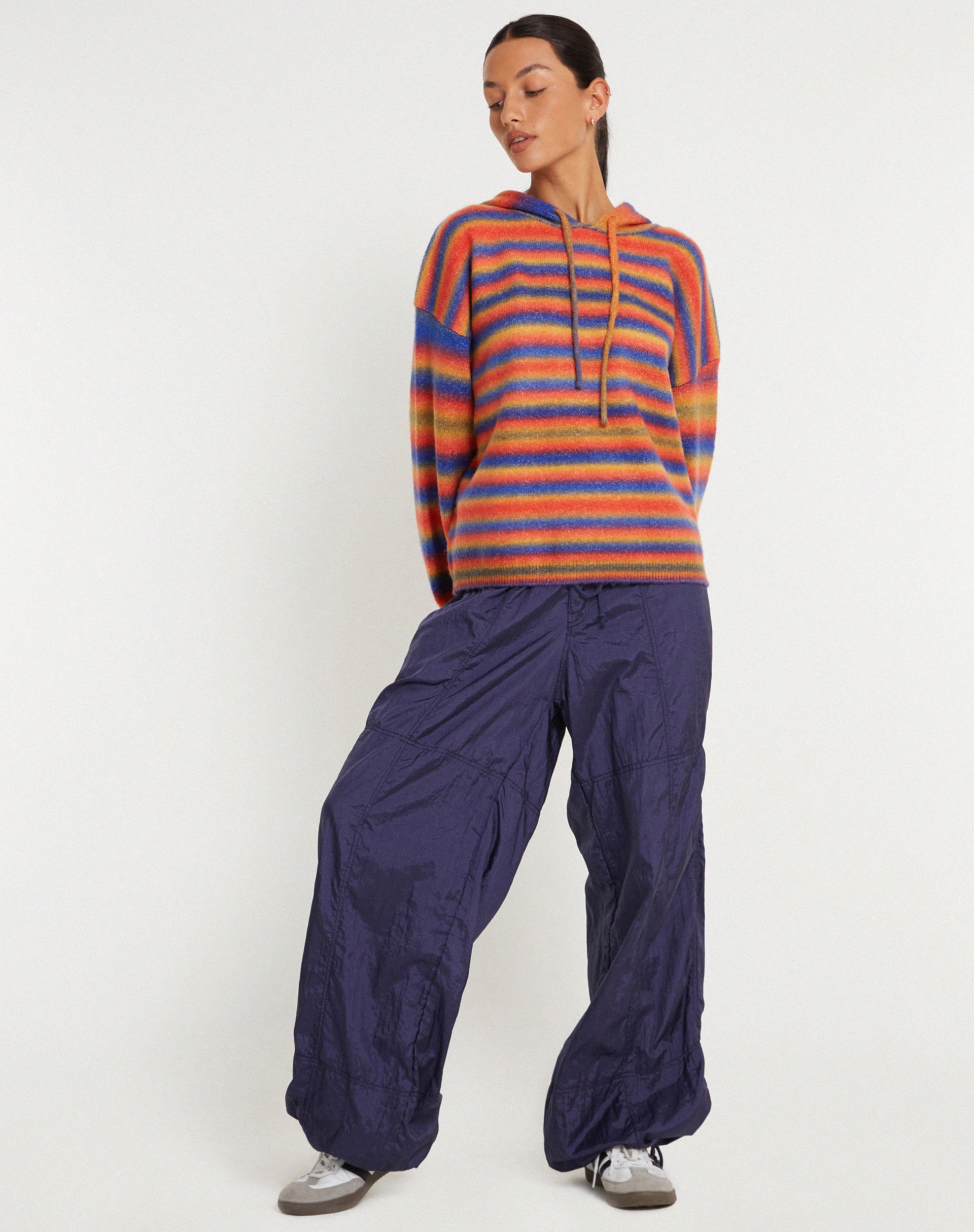 Ehsan Hoodie in Red Mix Stripe-Nico Sky