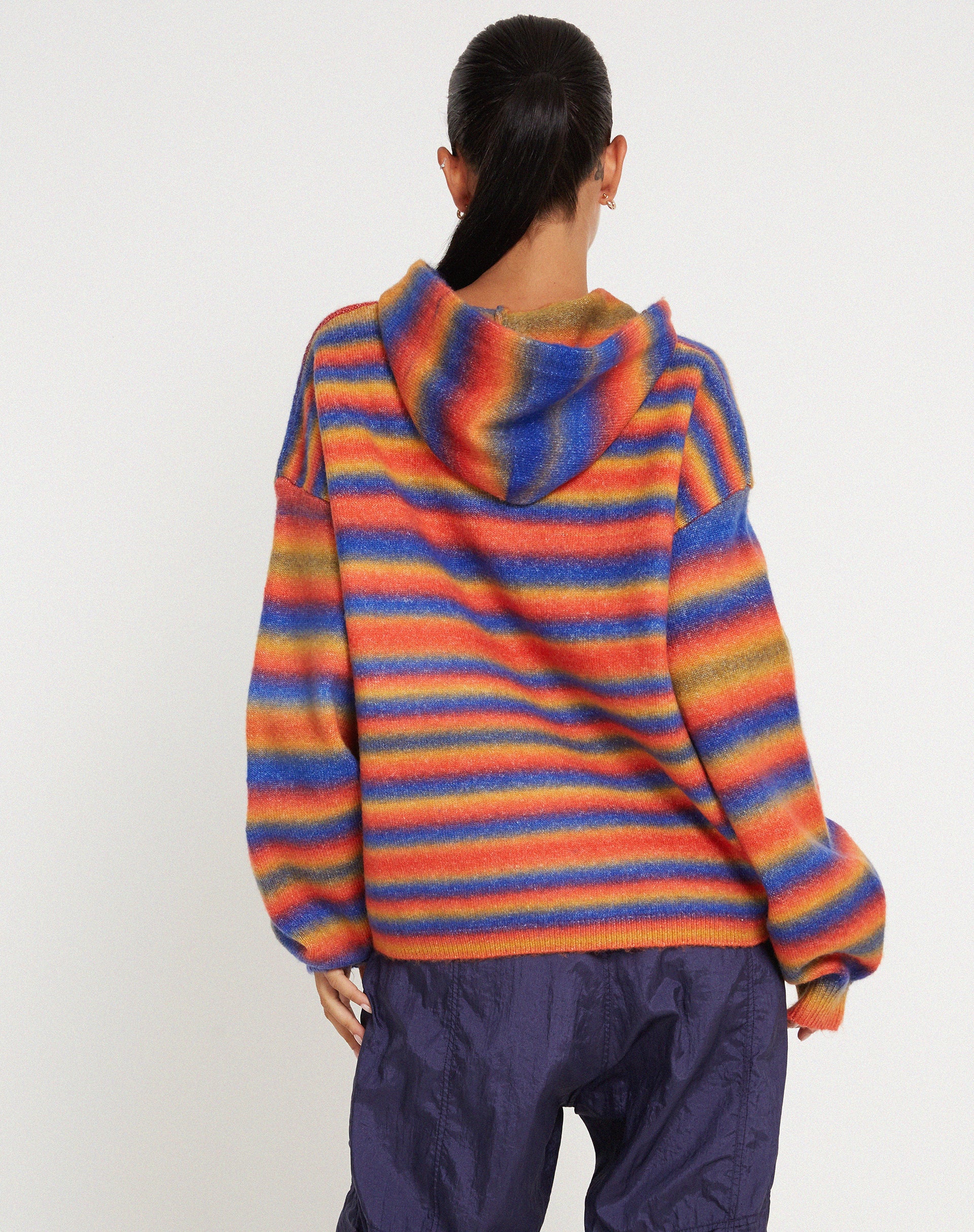 Ehsan Hoodie in Red Mix Stripe-Nico Sky