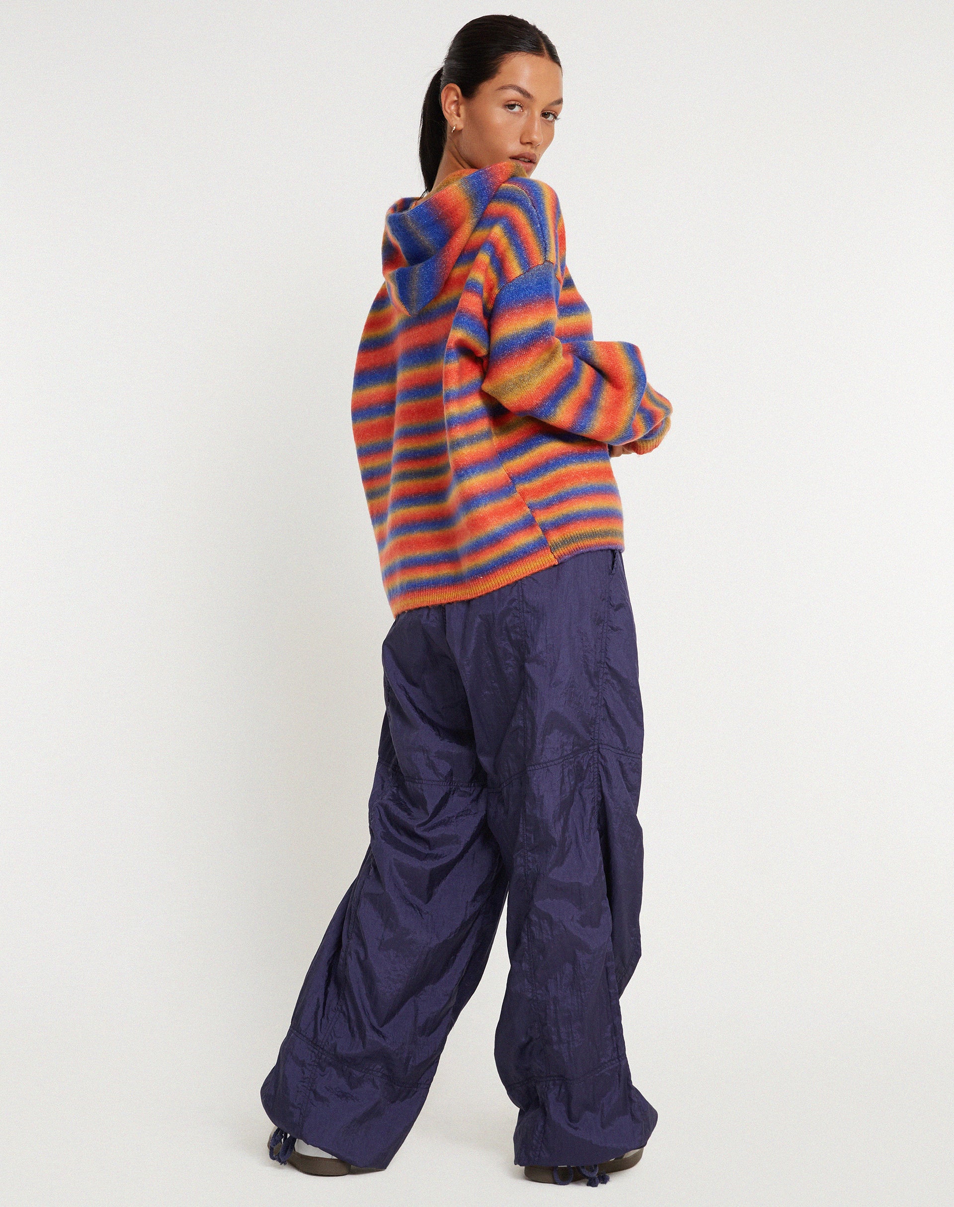 Ehsan Hoodie in Red Mix Stripe-Nico Sky