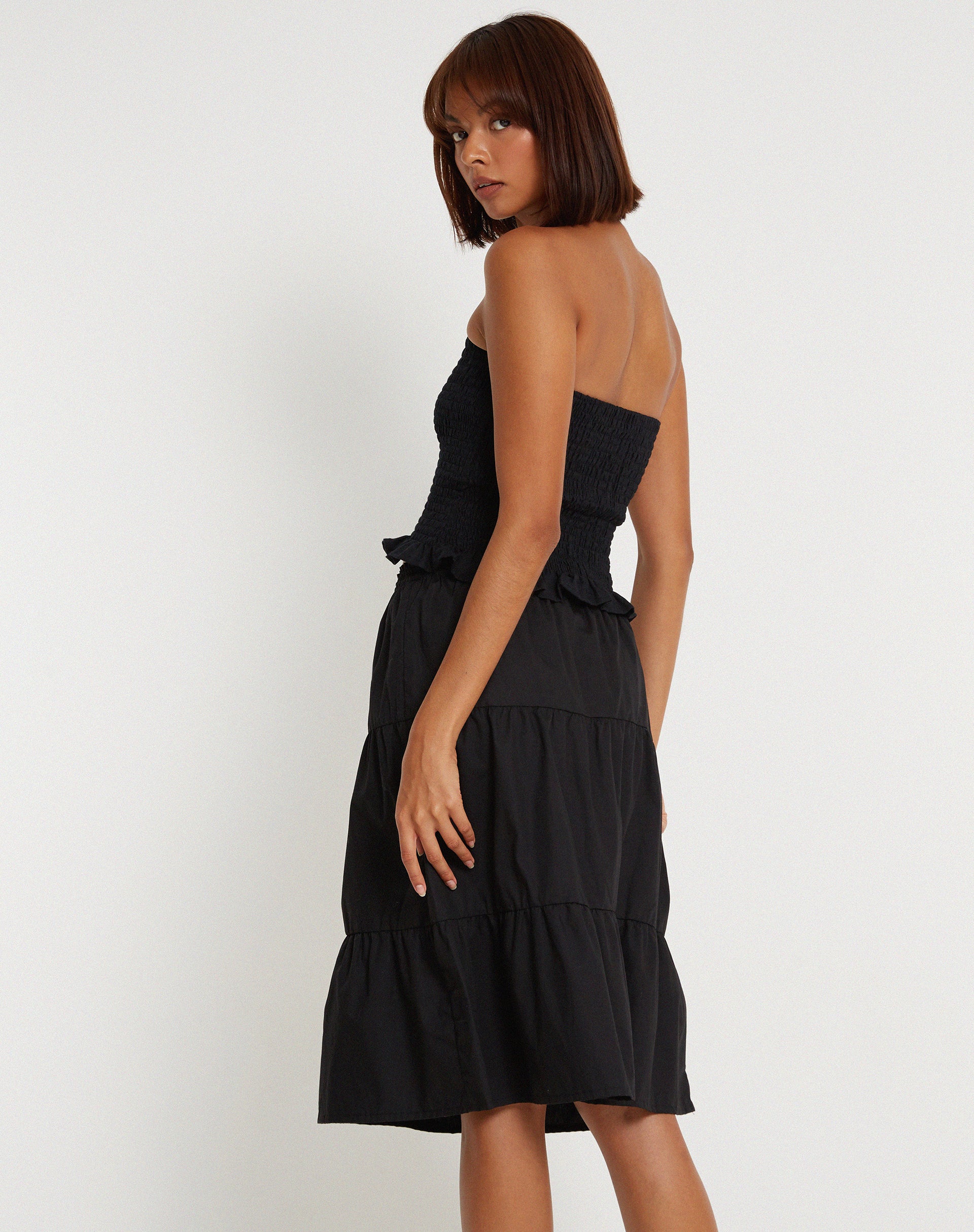 Kiyo Bandeau Top in Black-Nico Sky