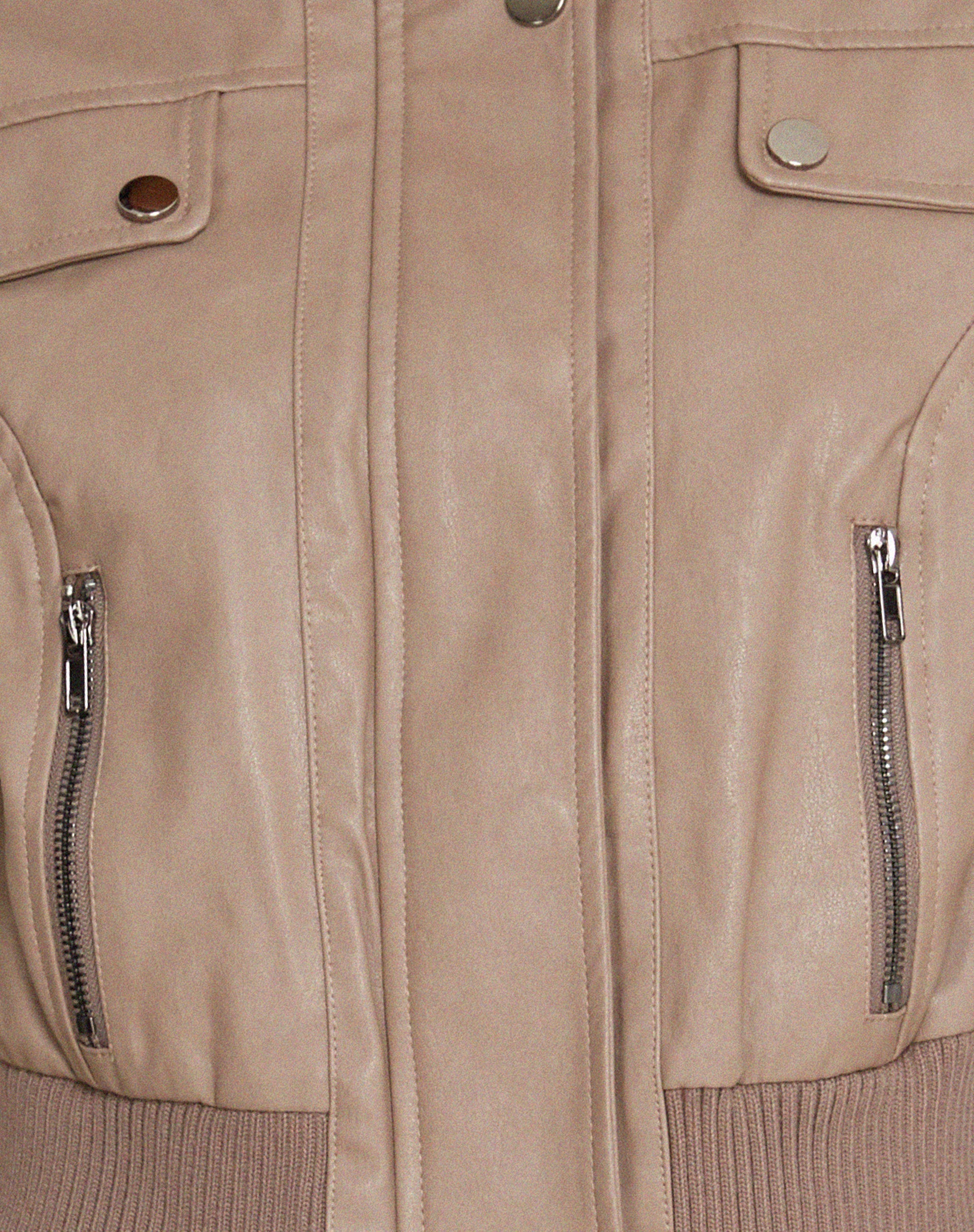 Loviana Jacket in PU Putty-Nico Sky