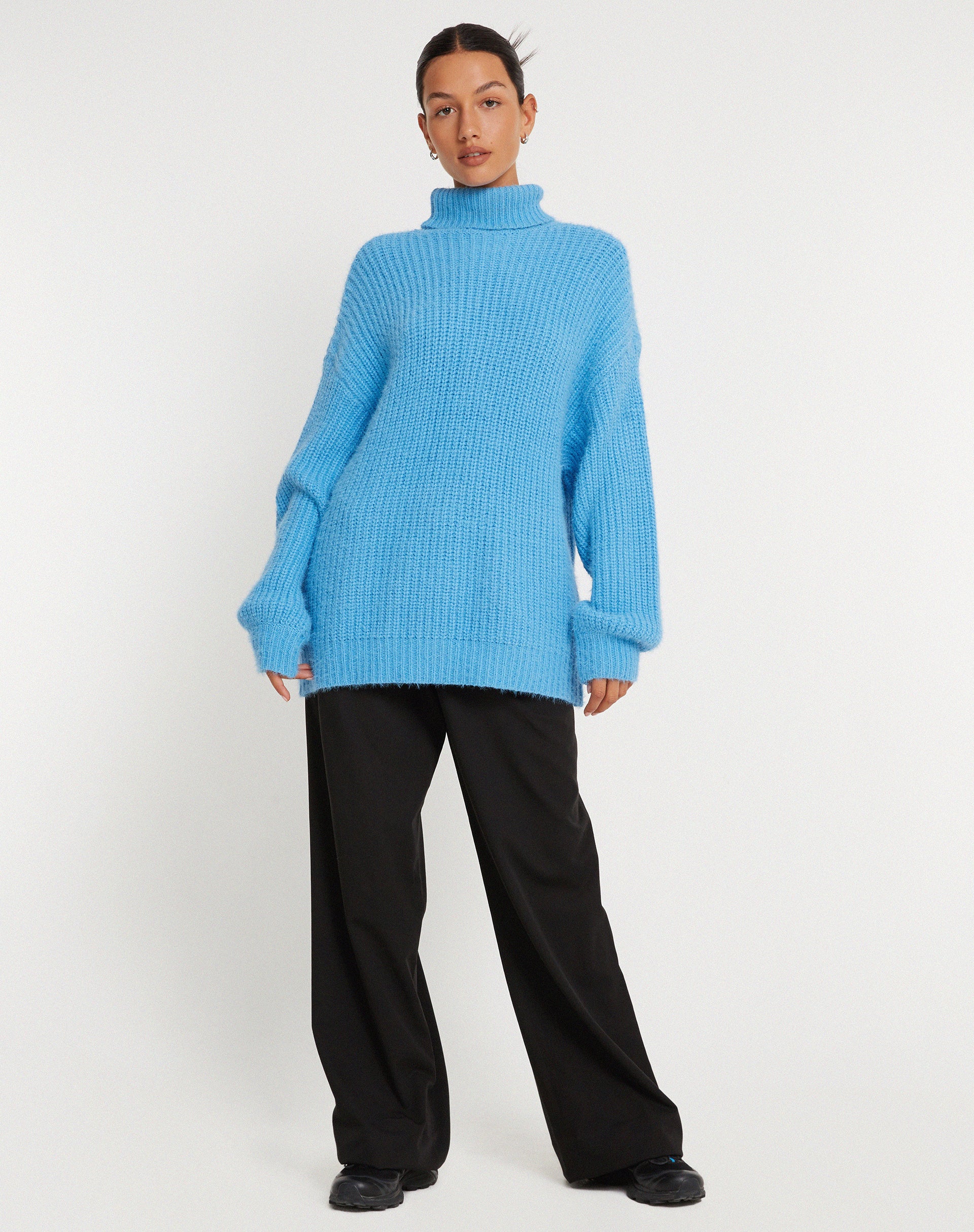Mada Jumper in Knit Blue-Nico Sky