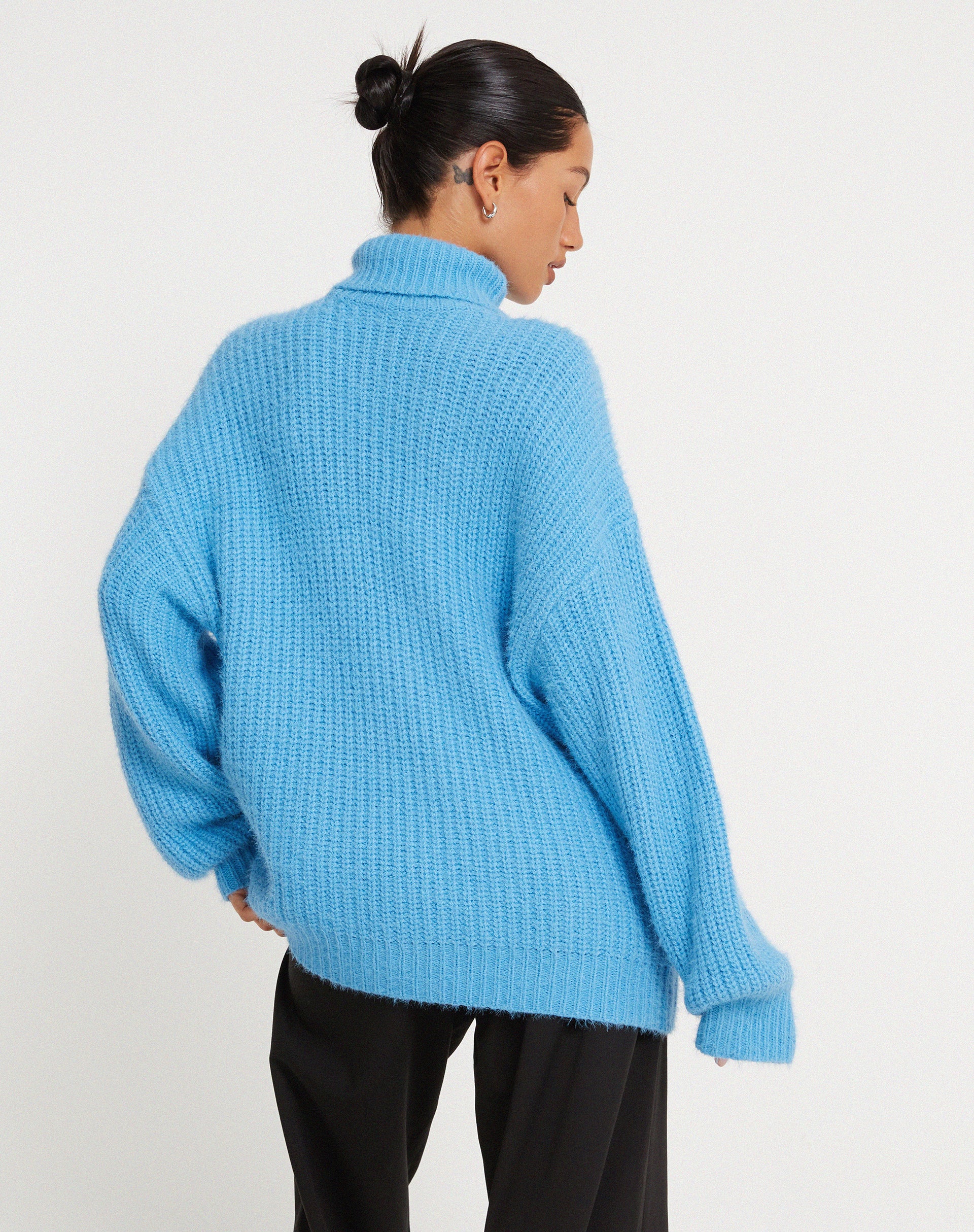 Mada Jumper in Knit Blue-Nico Sky