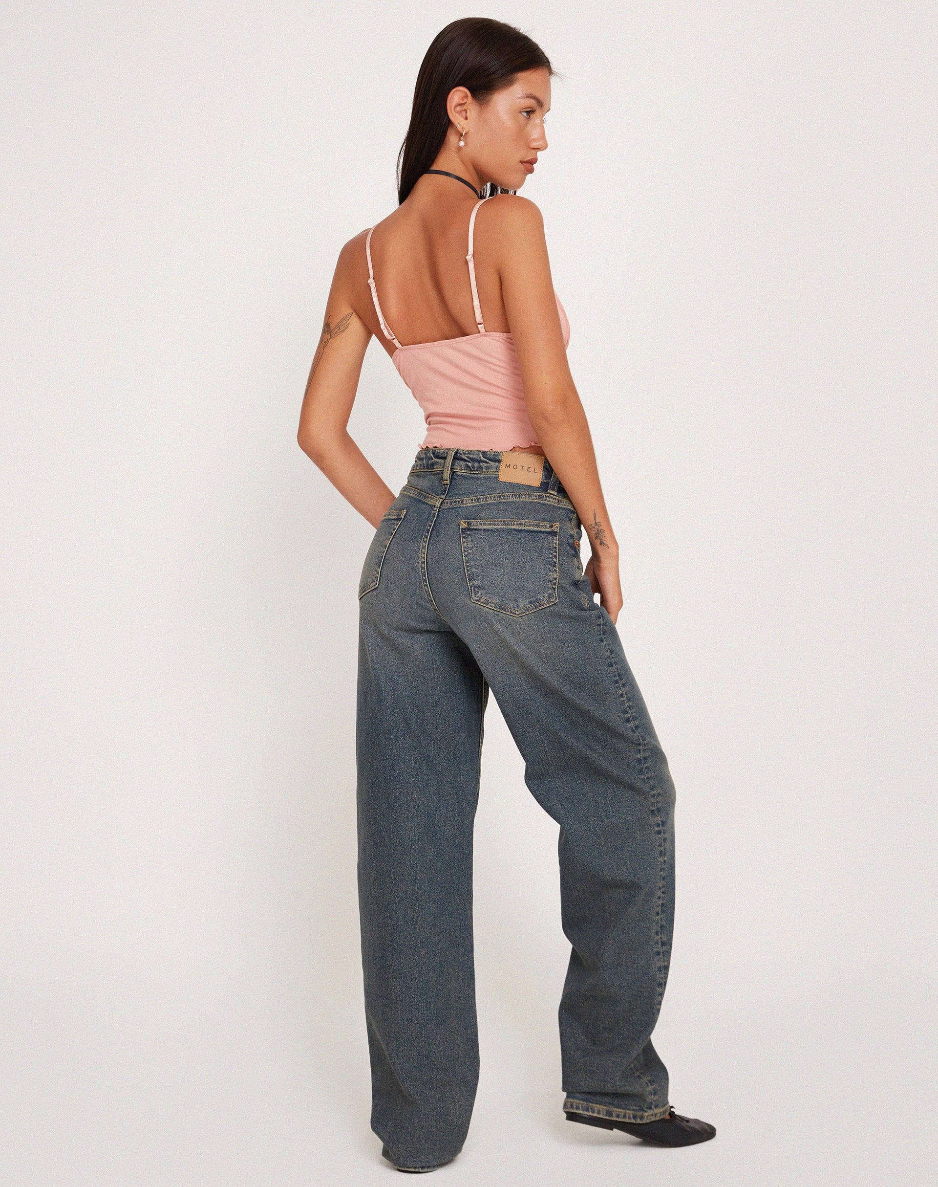 Mia Ballet Jersey Cami Vest Top in Pink-Nico Sky