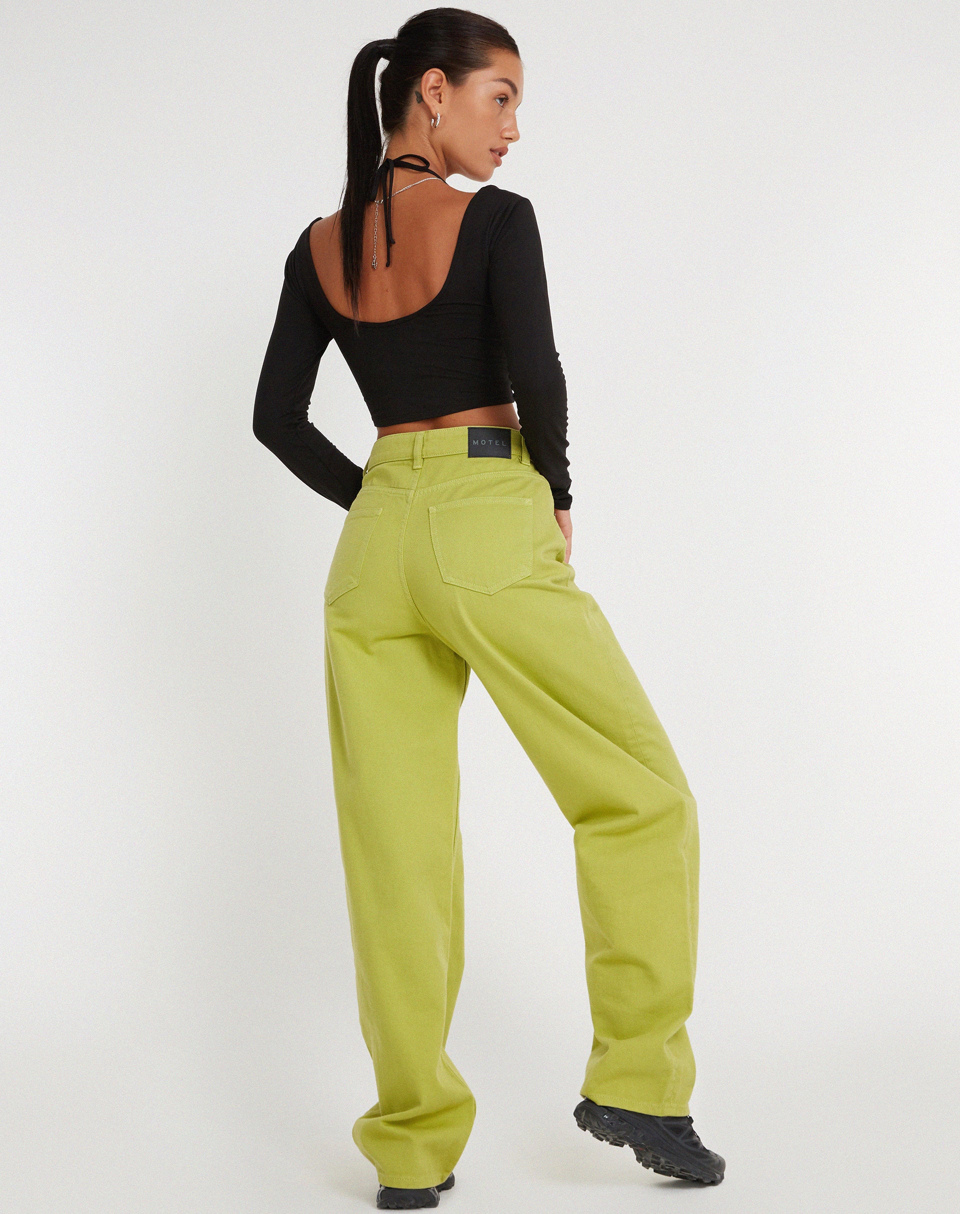 Parallel Jeans in Green Oasis-Nico Sky
