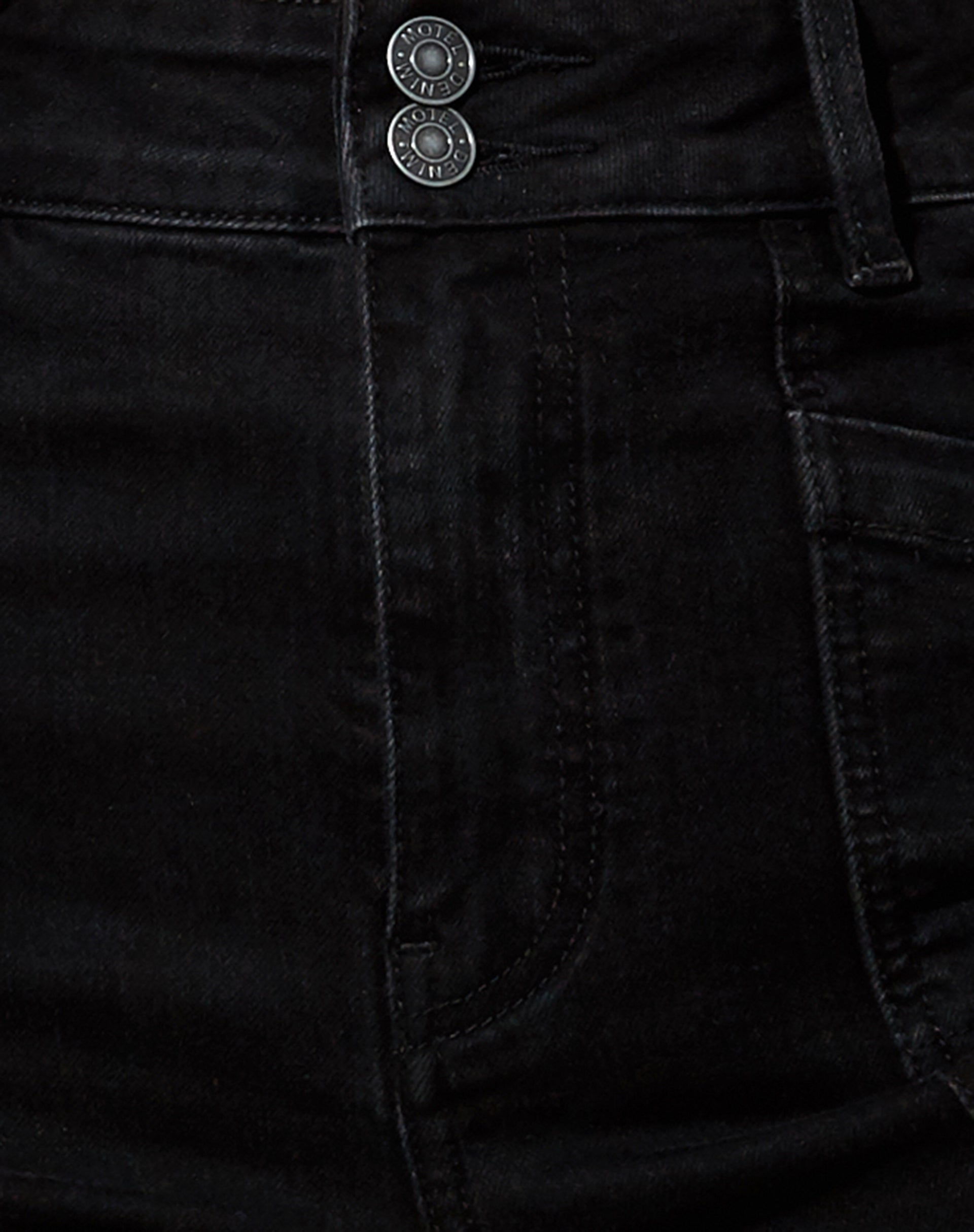 Seam Split Jeans in Black Wash-Nico Sky