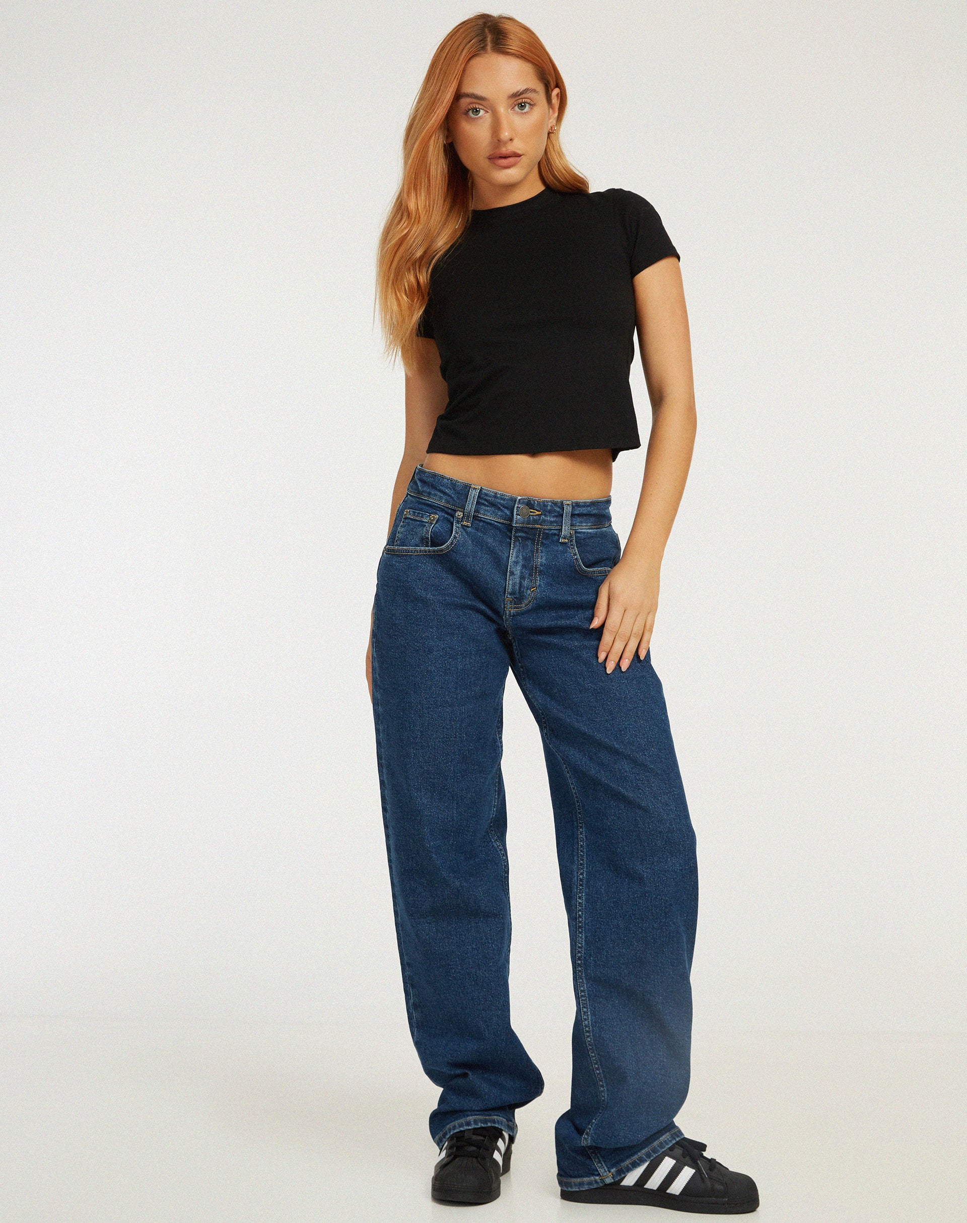 Surtie Crop Top in Lycra Black-Nico Sky