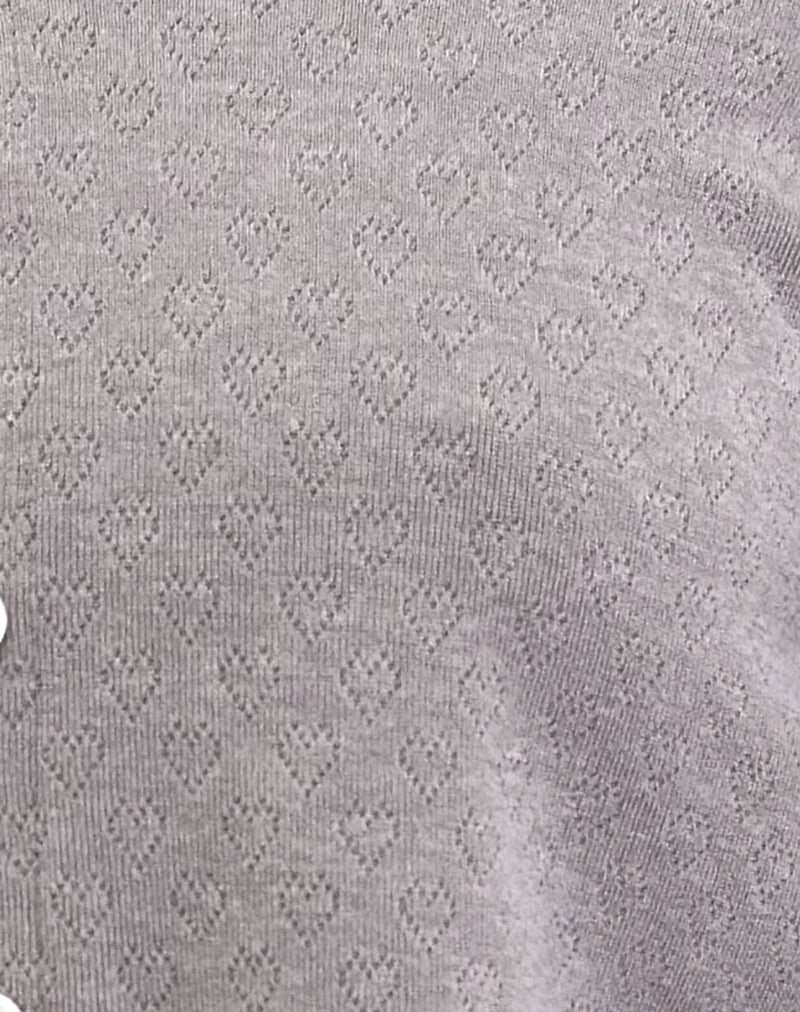 Rhea Cardigan in Pointelle Brown-Nico Sky