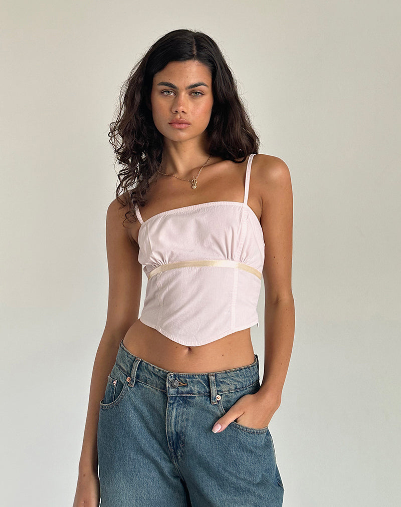 Riana Cami Top in Light Pink-Nico Sky