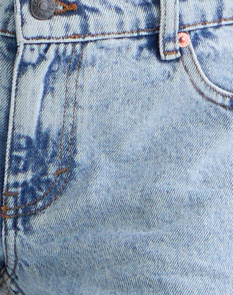 Rigid Low Rise Flare Jeans in 80s Light Wash-Nico Sky